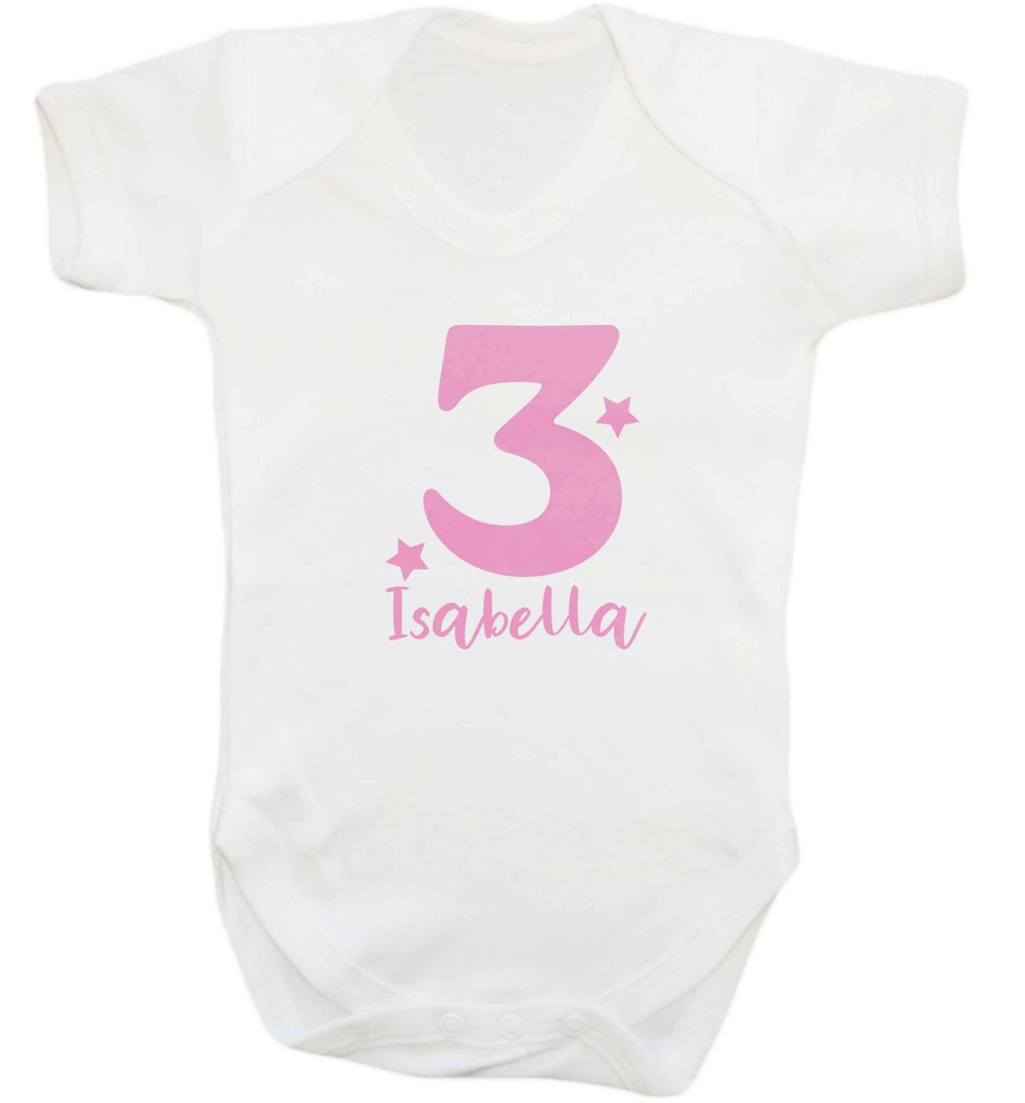 Any age, any name personalised birthday baby vest white 18-24 months