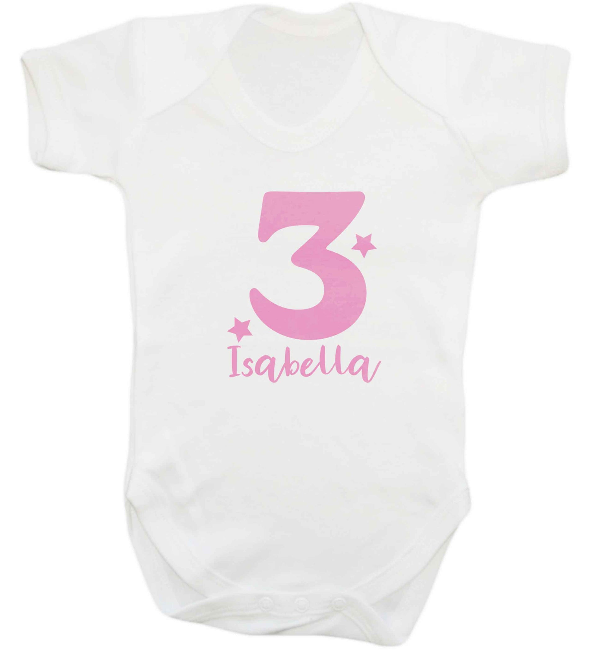 Any age, any name personalised birthday baby vest white 18-24 months