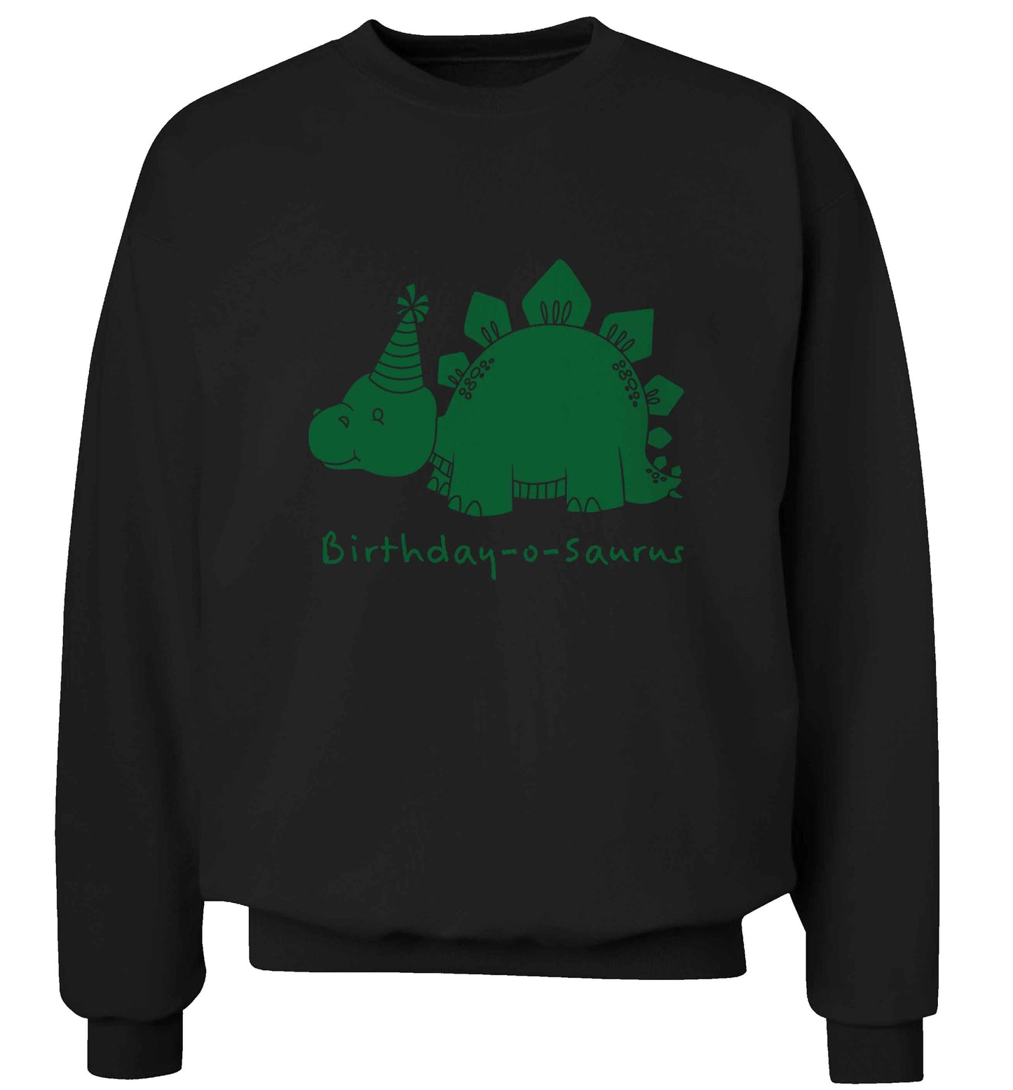 Birthday-o-saurus adult's unisex black sweater 2XL