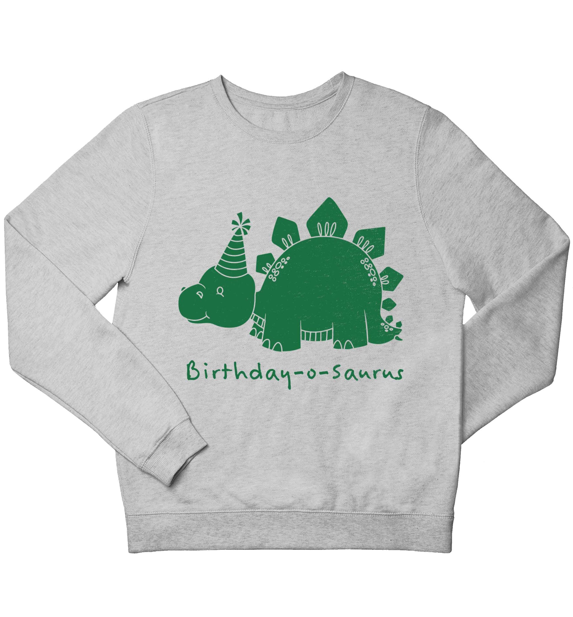 Birthday-o-saurus children's grey sweater 12-13 Years