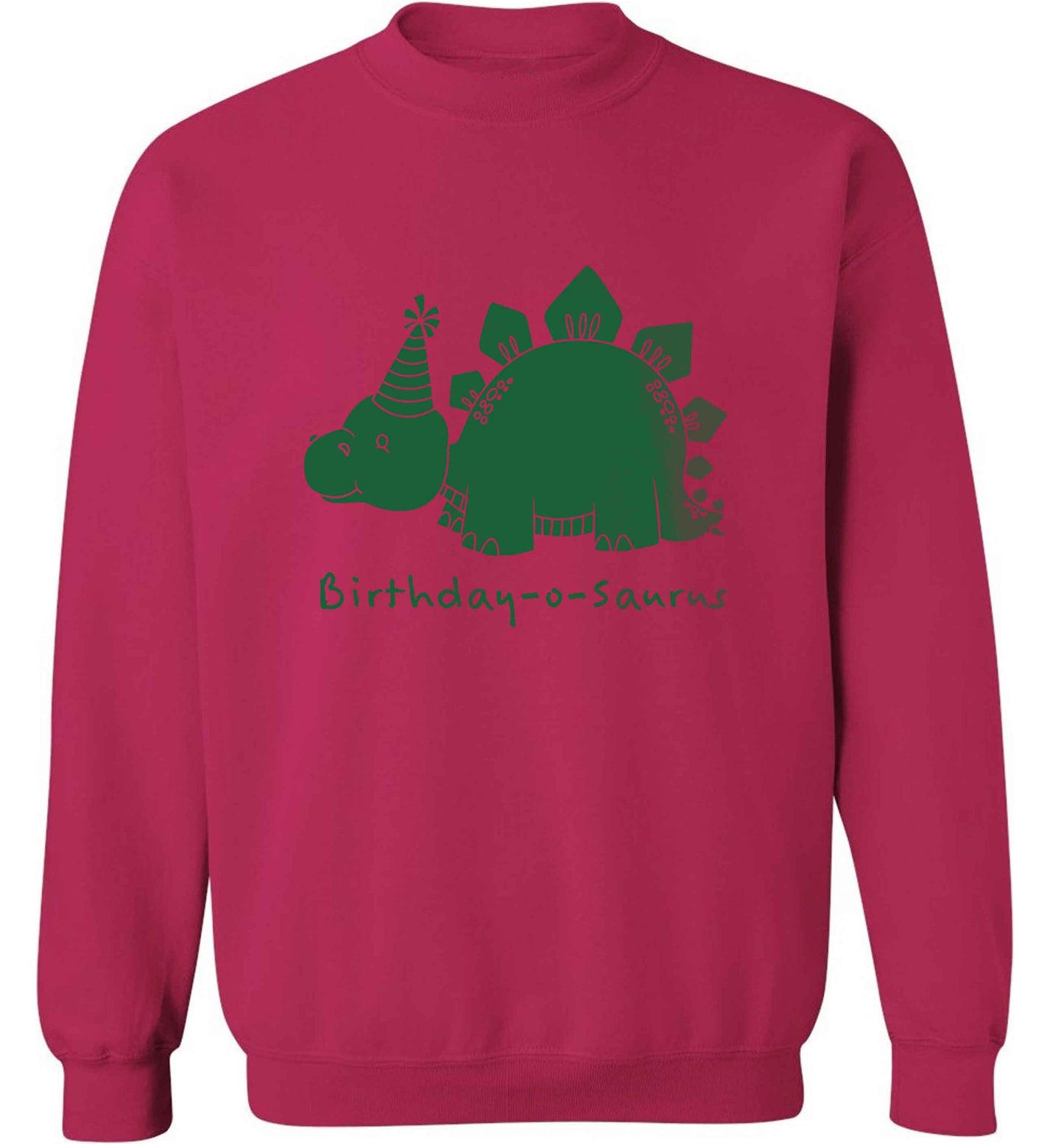 Birthday-o-saurus adult's unisex pink sweater 2XL