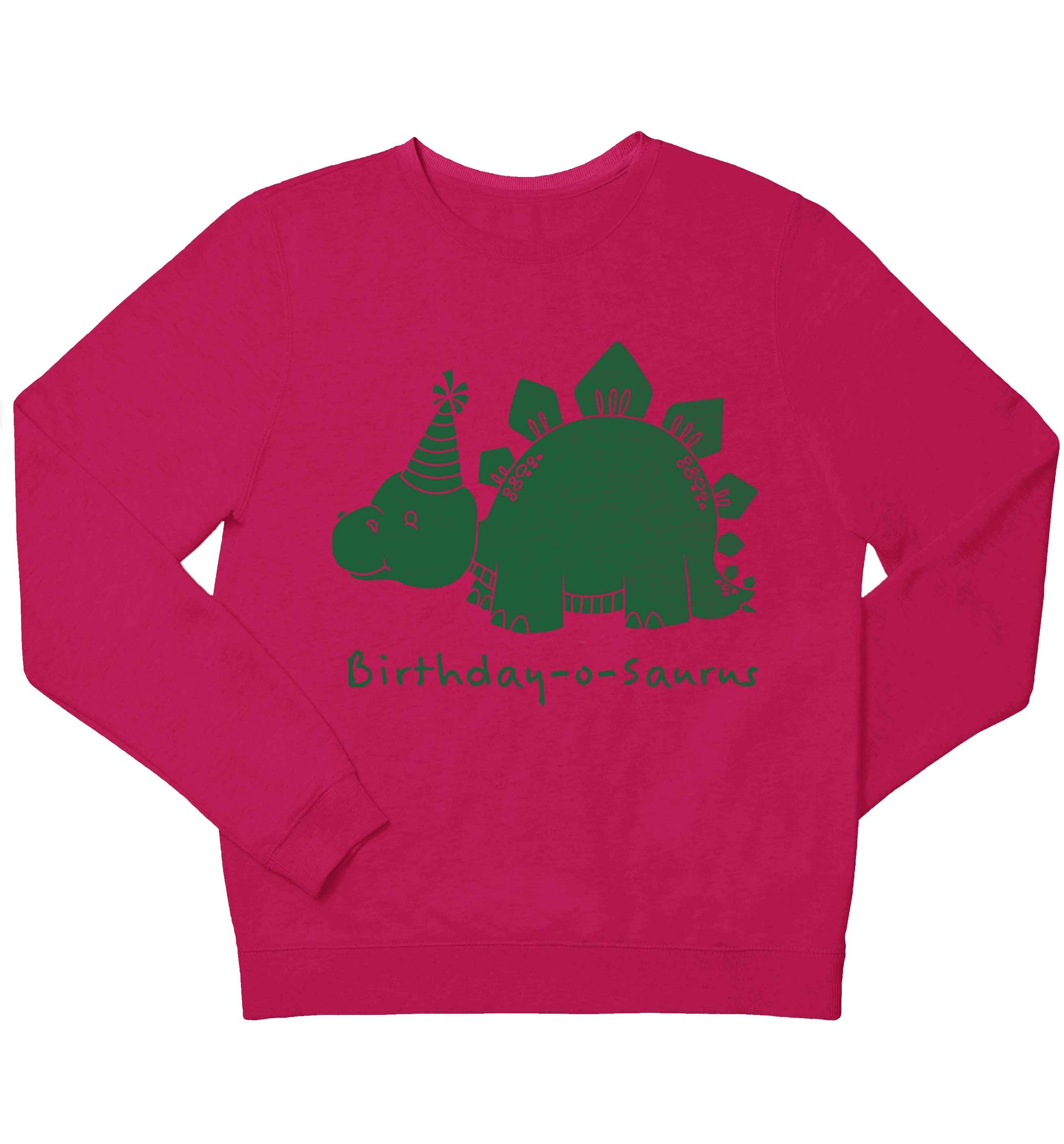 Birthday-o-saurus children's pink sweater 12-13 Years