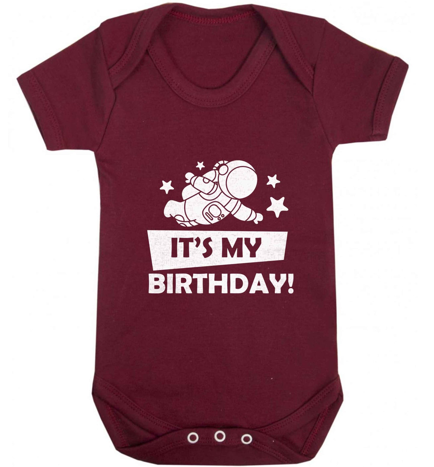 It's my birthday baby vest maroon 18-24 months