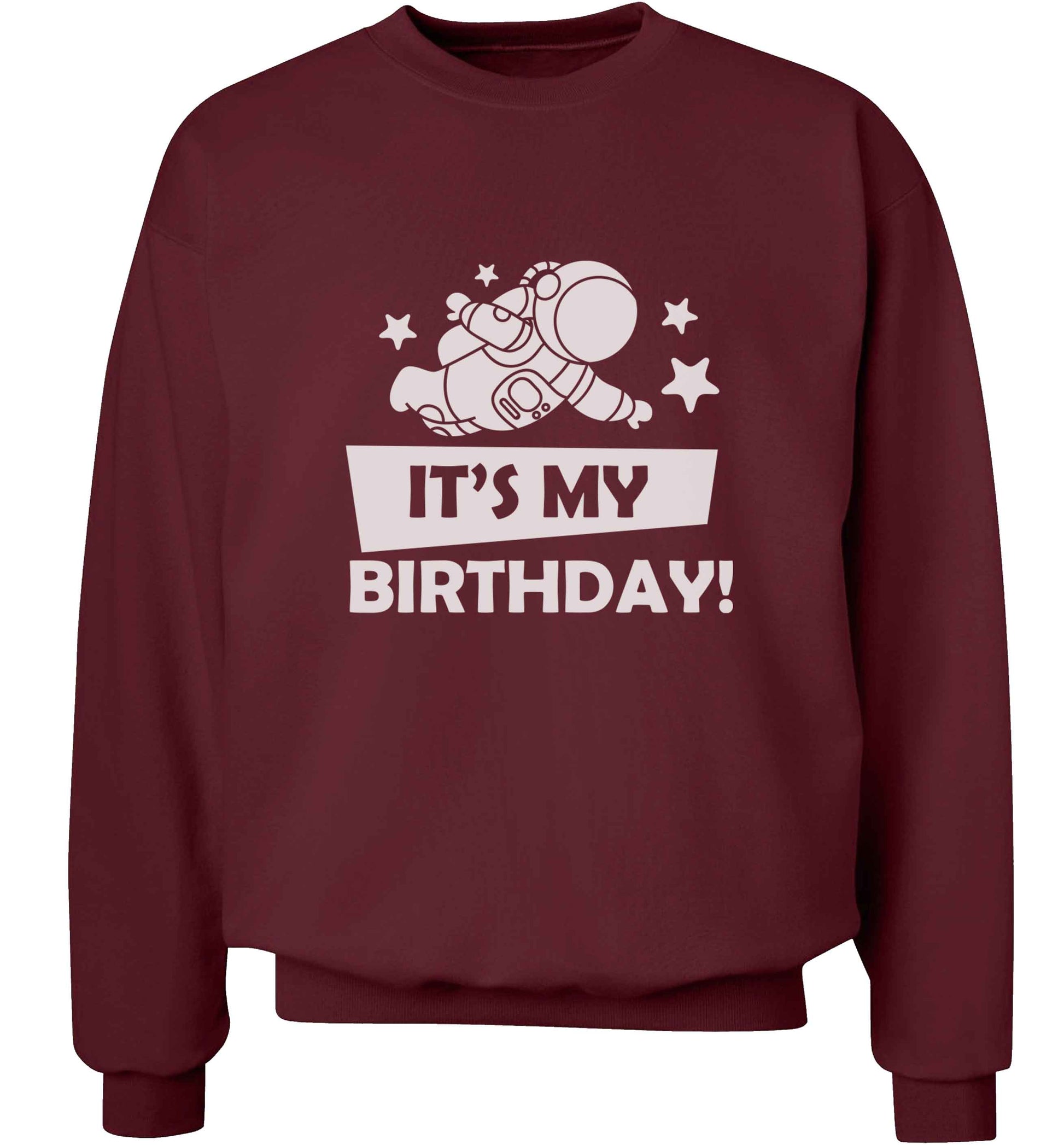 It's my birthday adult's unisex maroon sweater 2XL