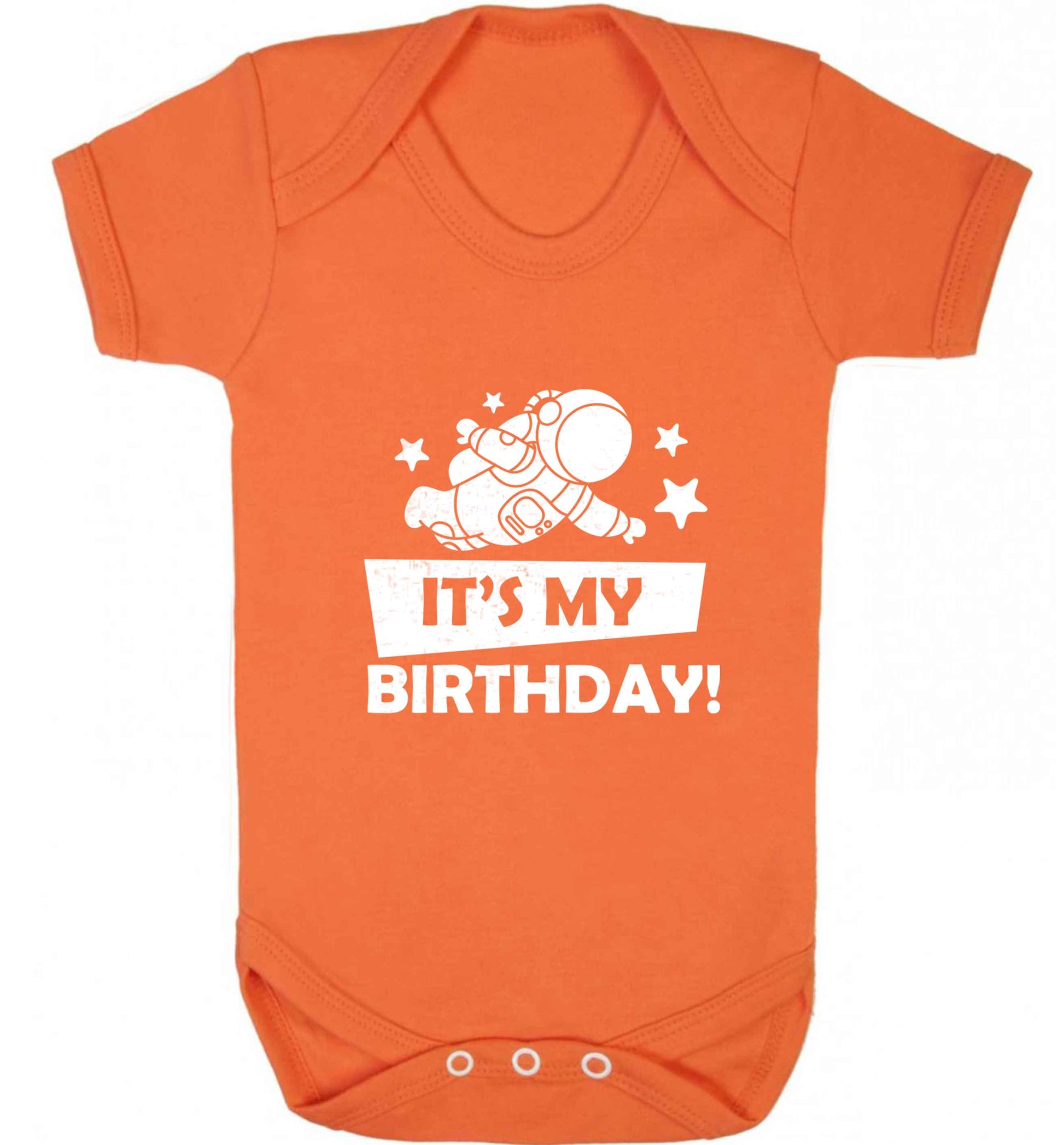 It's my birthday baby vest orange 18-24 months