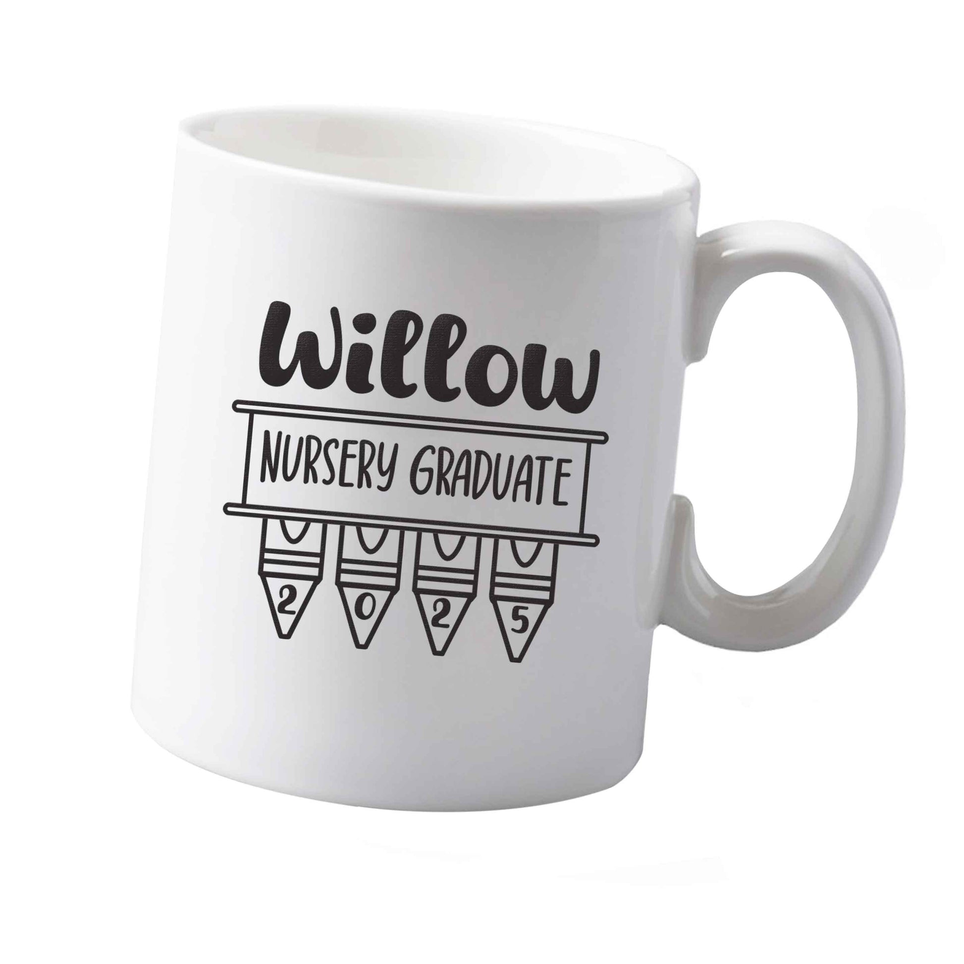 10 oz Personalised nursery graduate 2025 ceramic mug both sides