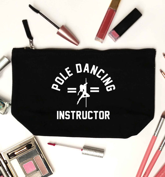 Pole dancing instructor black makeup bag