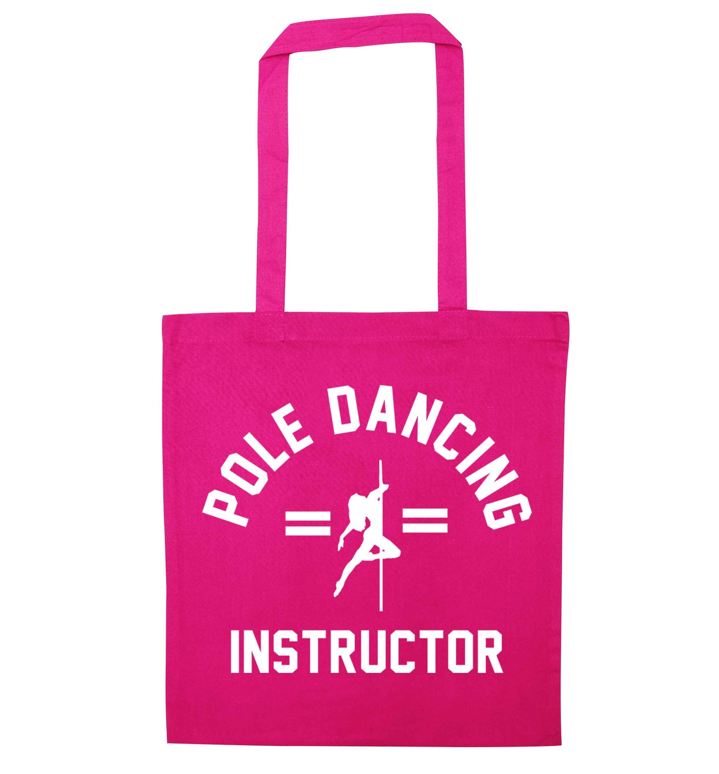 Pole dancing instructor pink tote bag