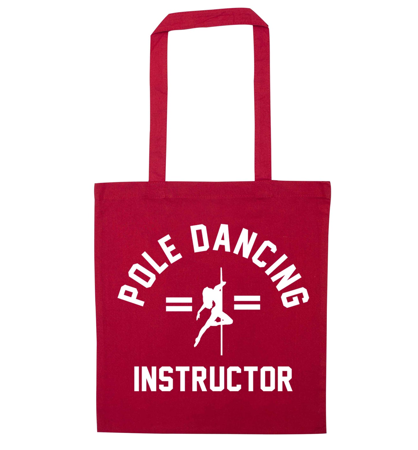 Pole dancing instructor red tote bag