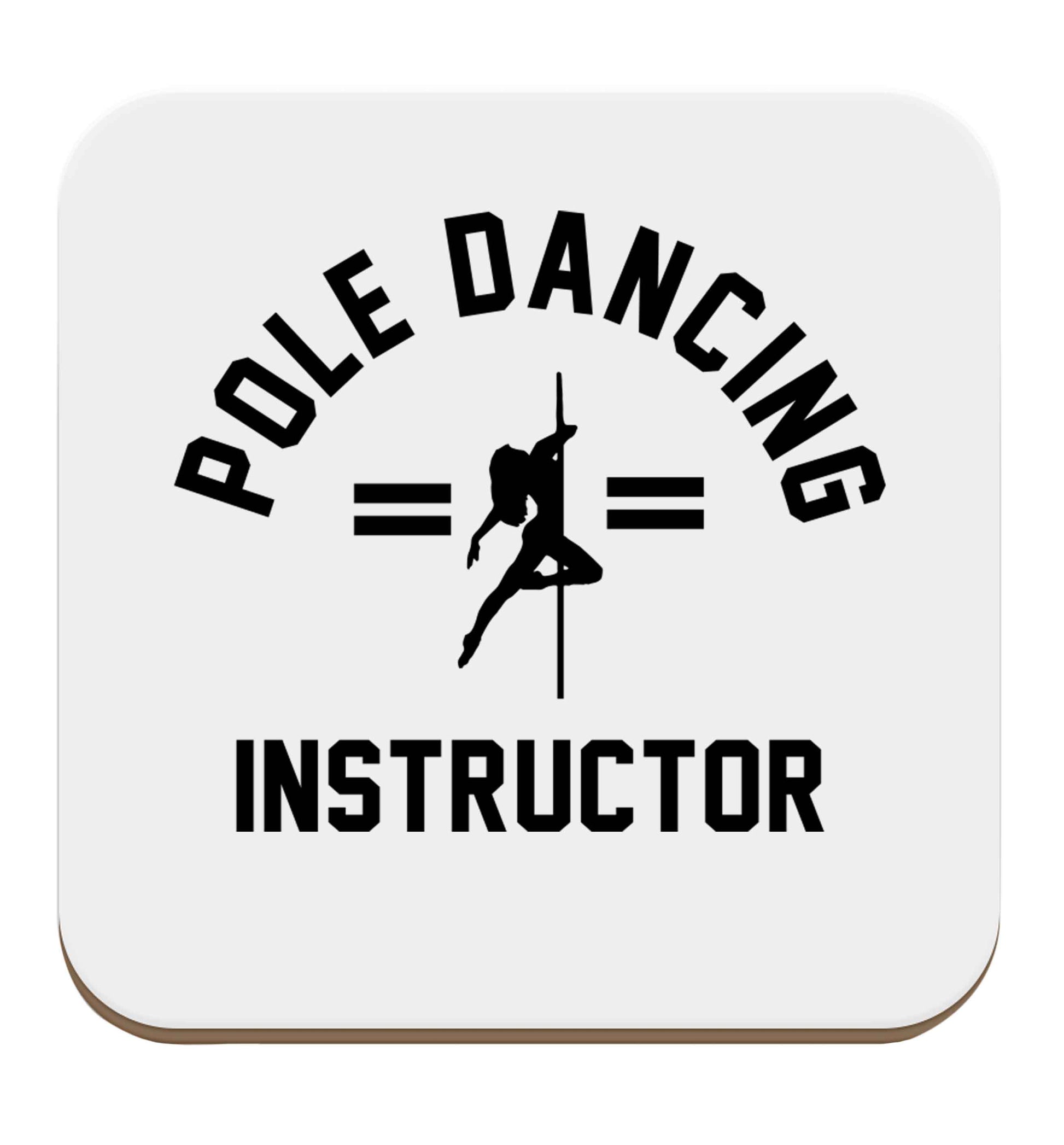 Pole dancing instructor set of four coasters