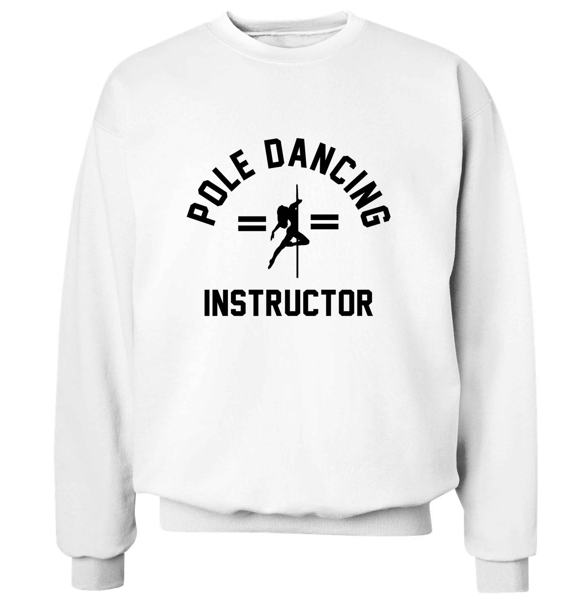 Pole dancing instructor adult's unisex white sweater 2XL