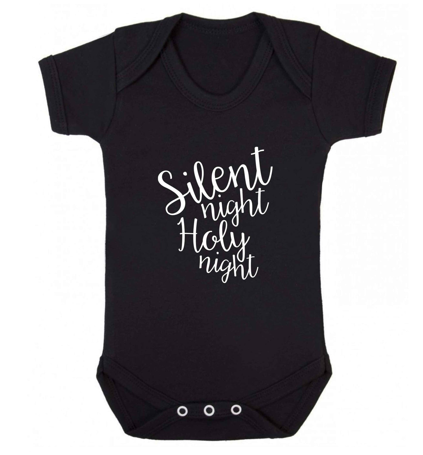 Silent night holy night baby vest black 18-24 months