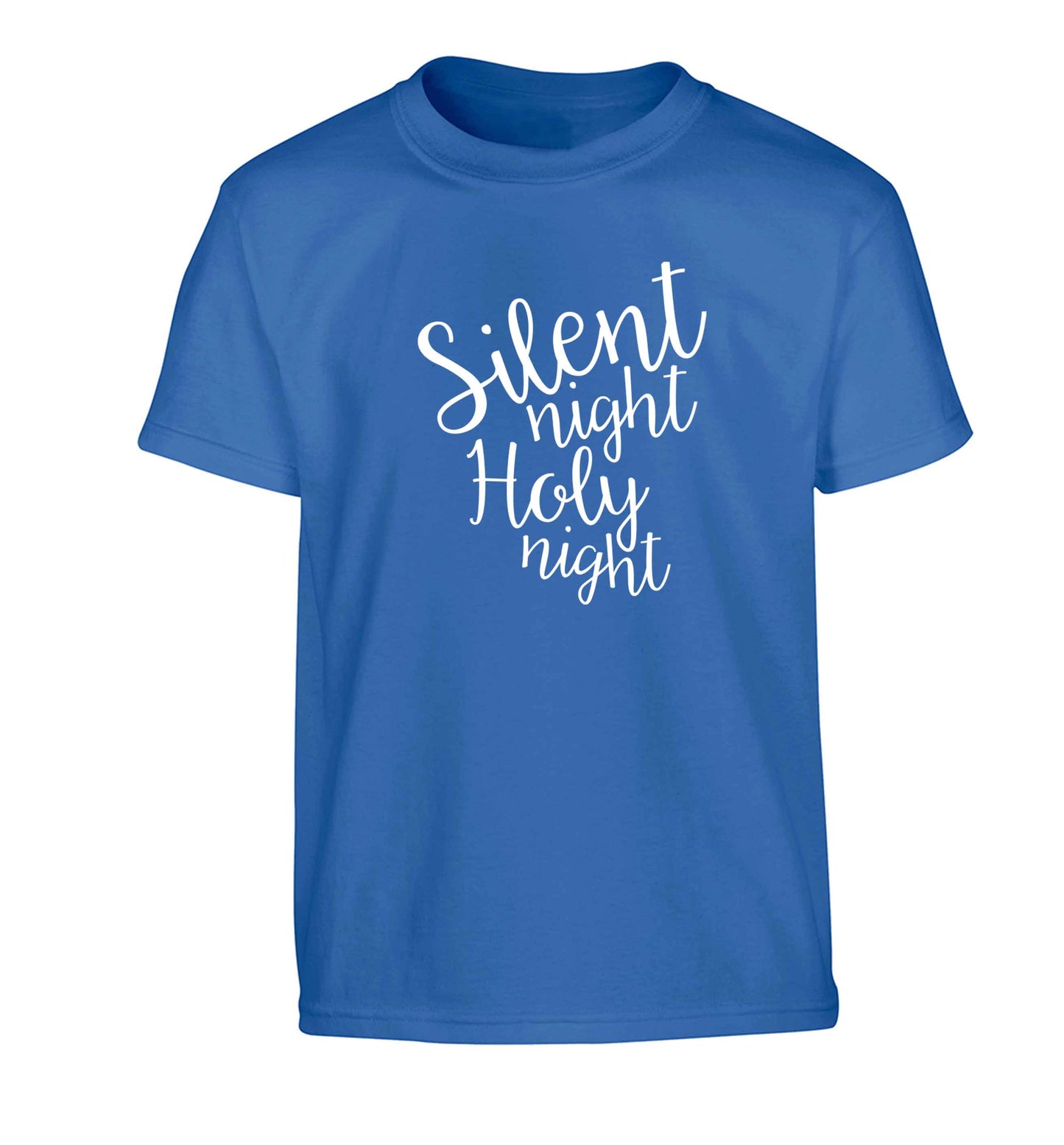 Silent night holy night Children's blue Tshirt 12-13 Years