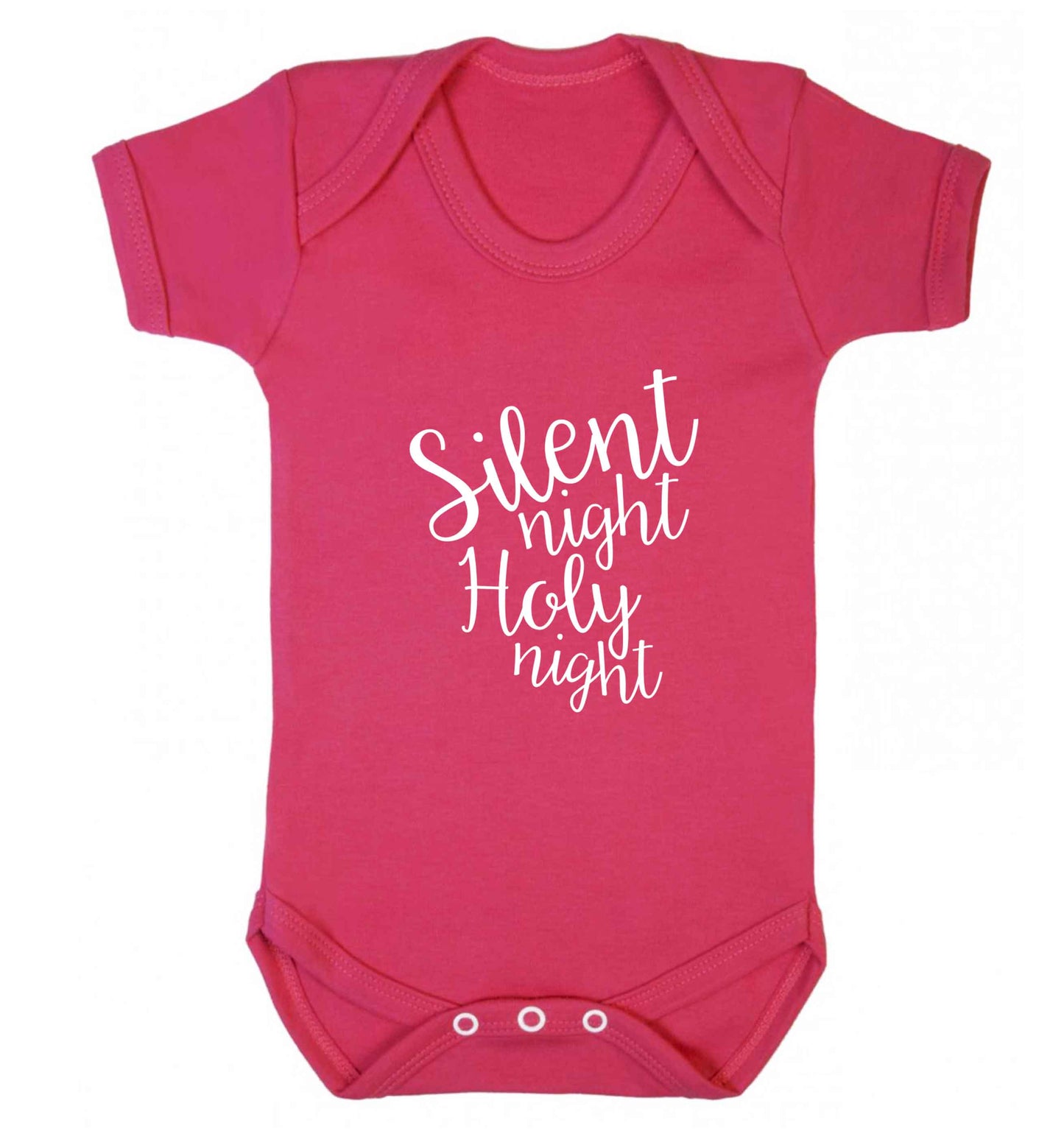 Silent night holy night baby vest dark pink 18-24 months