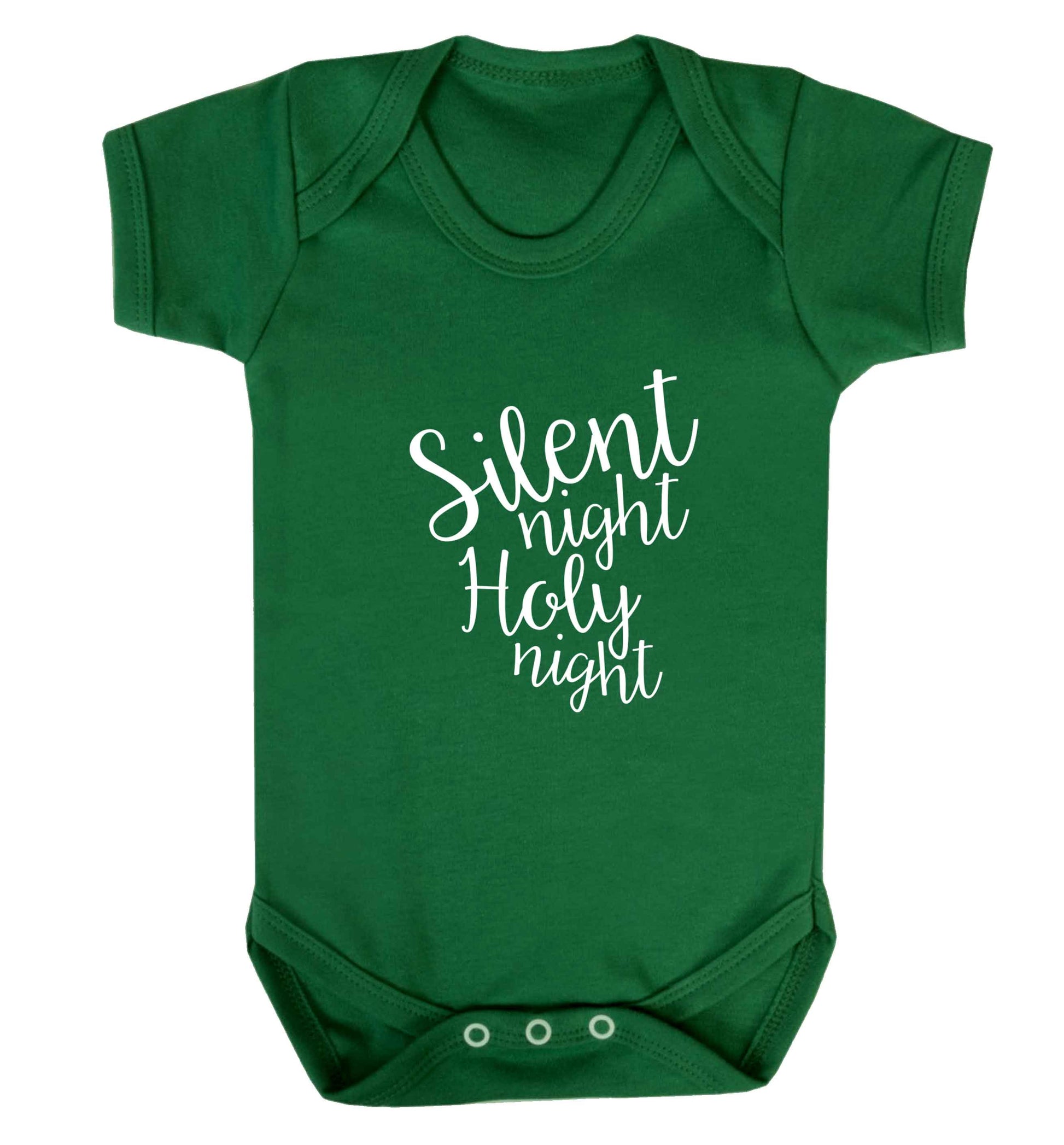 Silent night holy night baby vest green 18-24 months