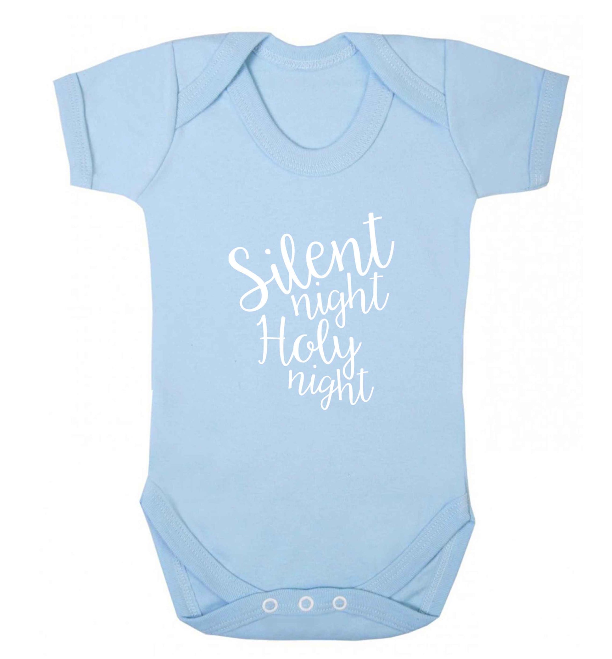 Silent night holy night baby vest pale blue 18-24 months