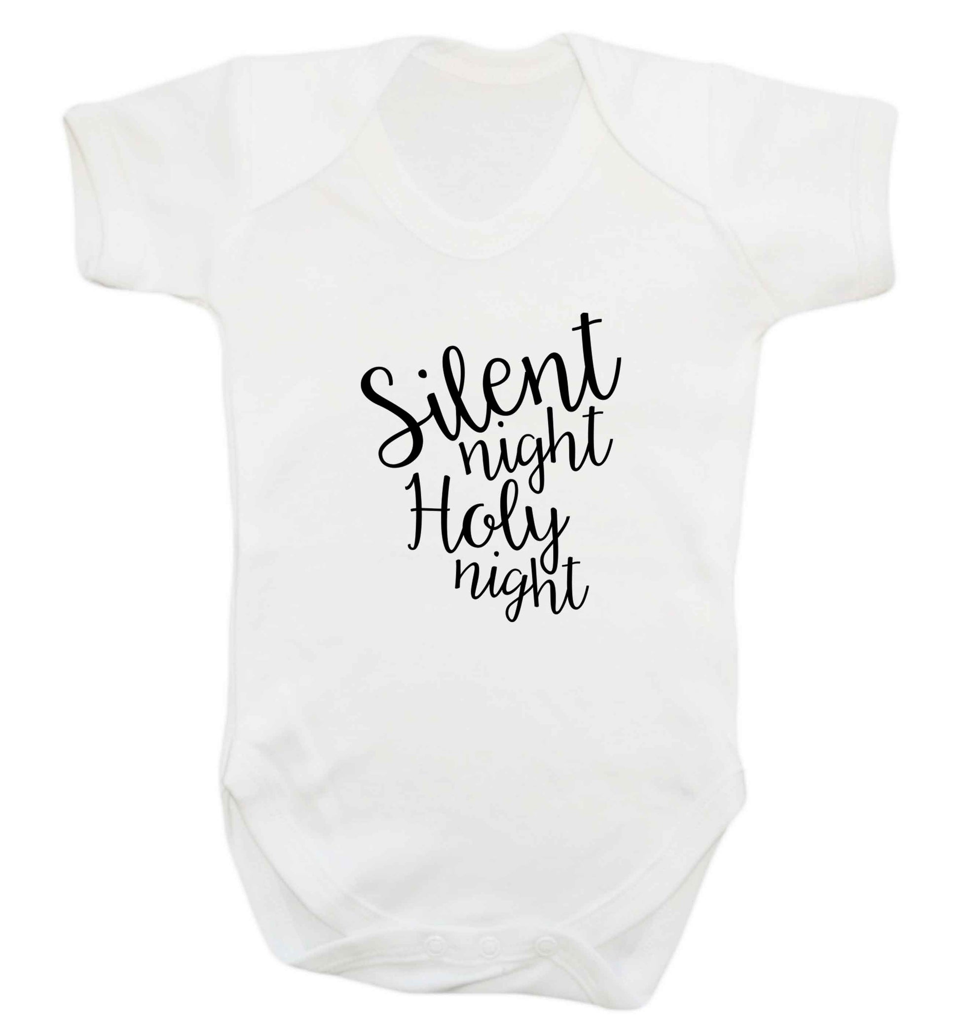 Silent night holy night baby vest white 18-24 months
