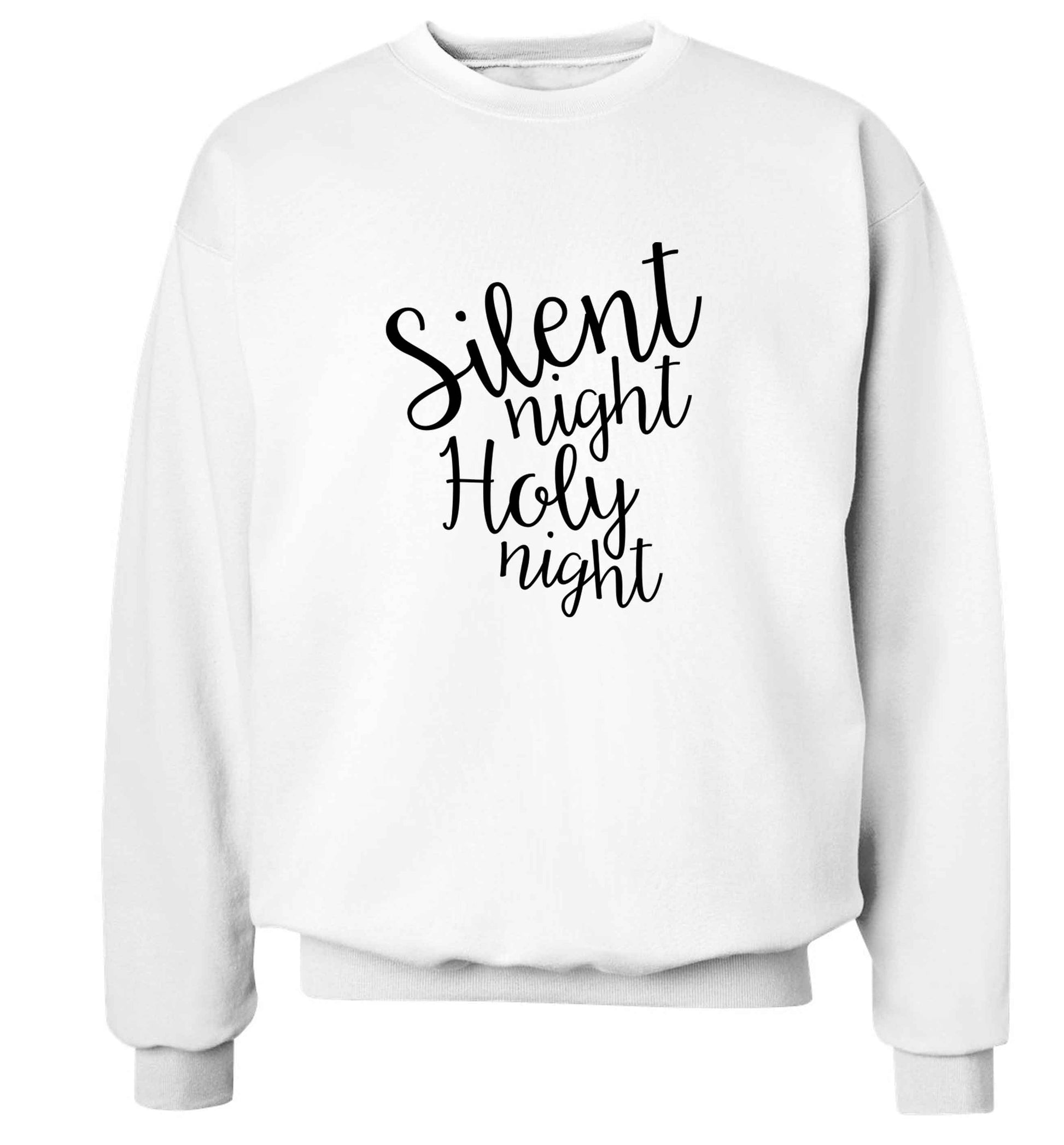 Silent night holy night adult's unisex white sweater 2XL