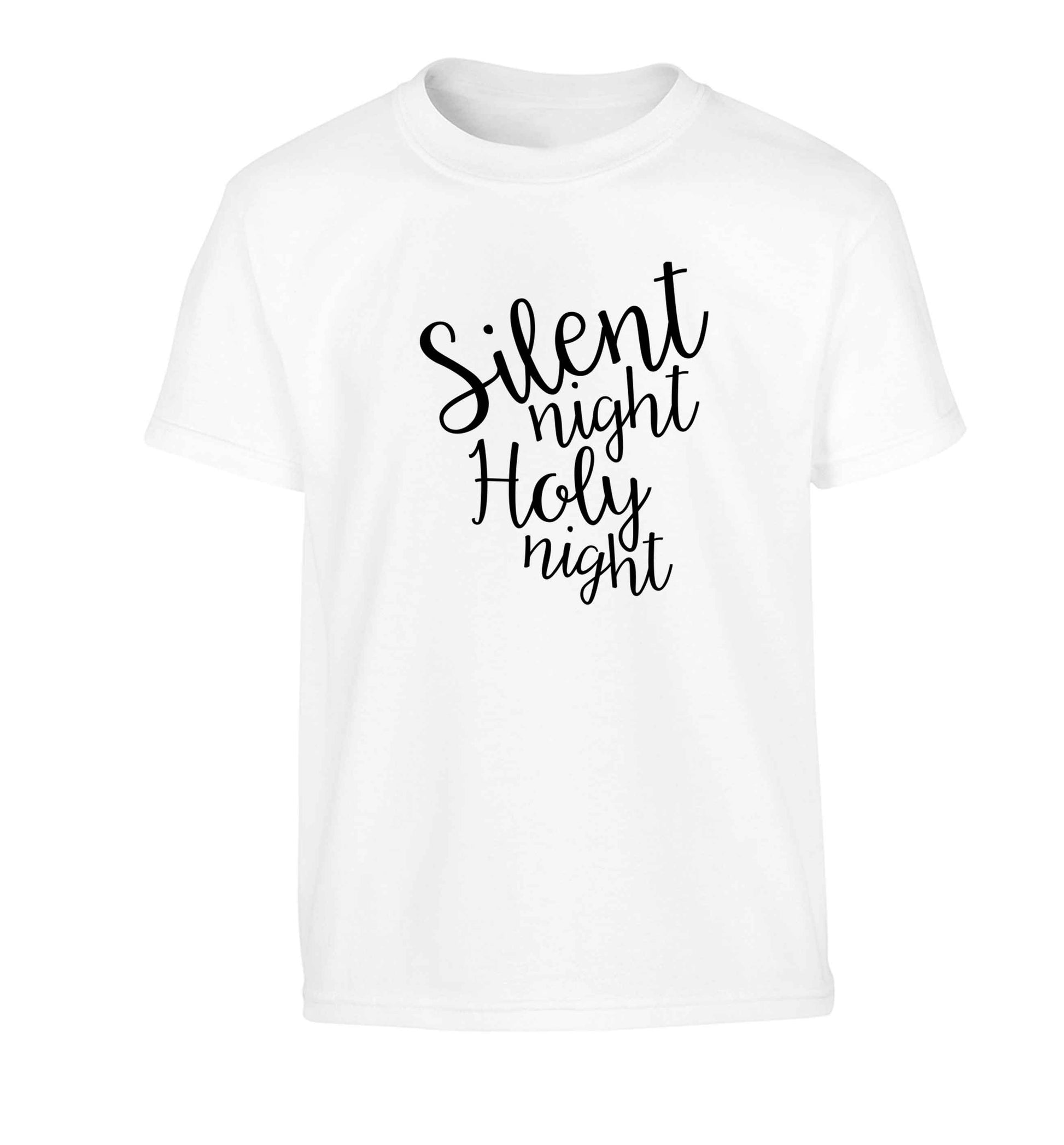 Silent night holy night Children's white Tshirt 12-13 Years