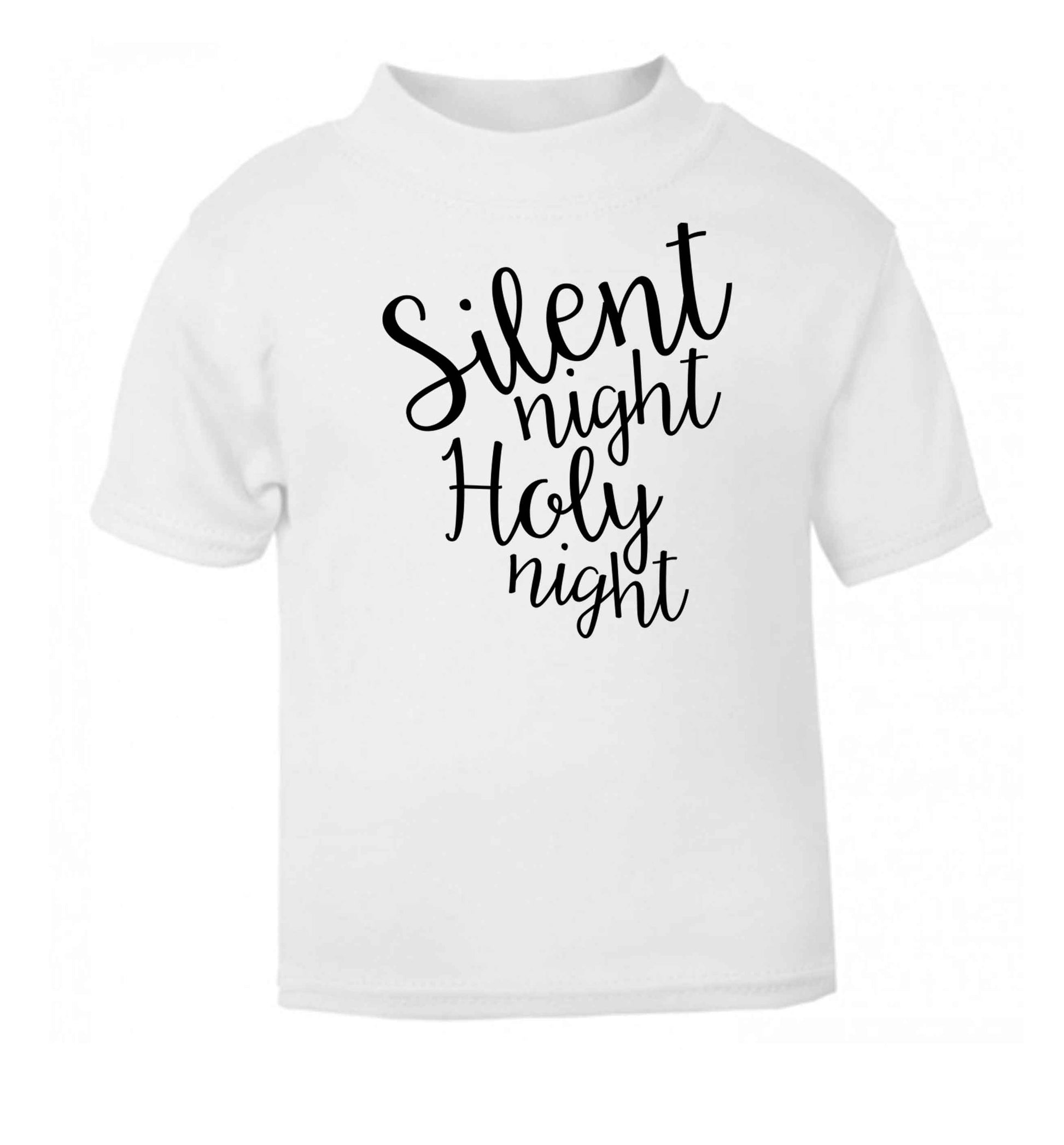 Silent night holy night white baby toddler Tshirt 2 Years