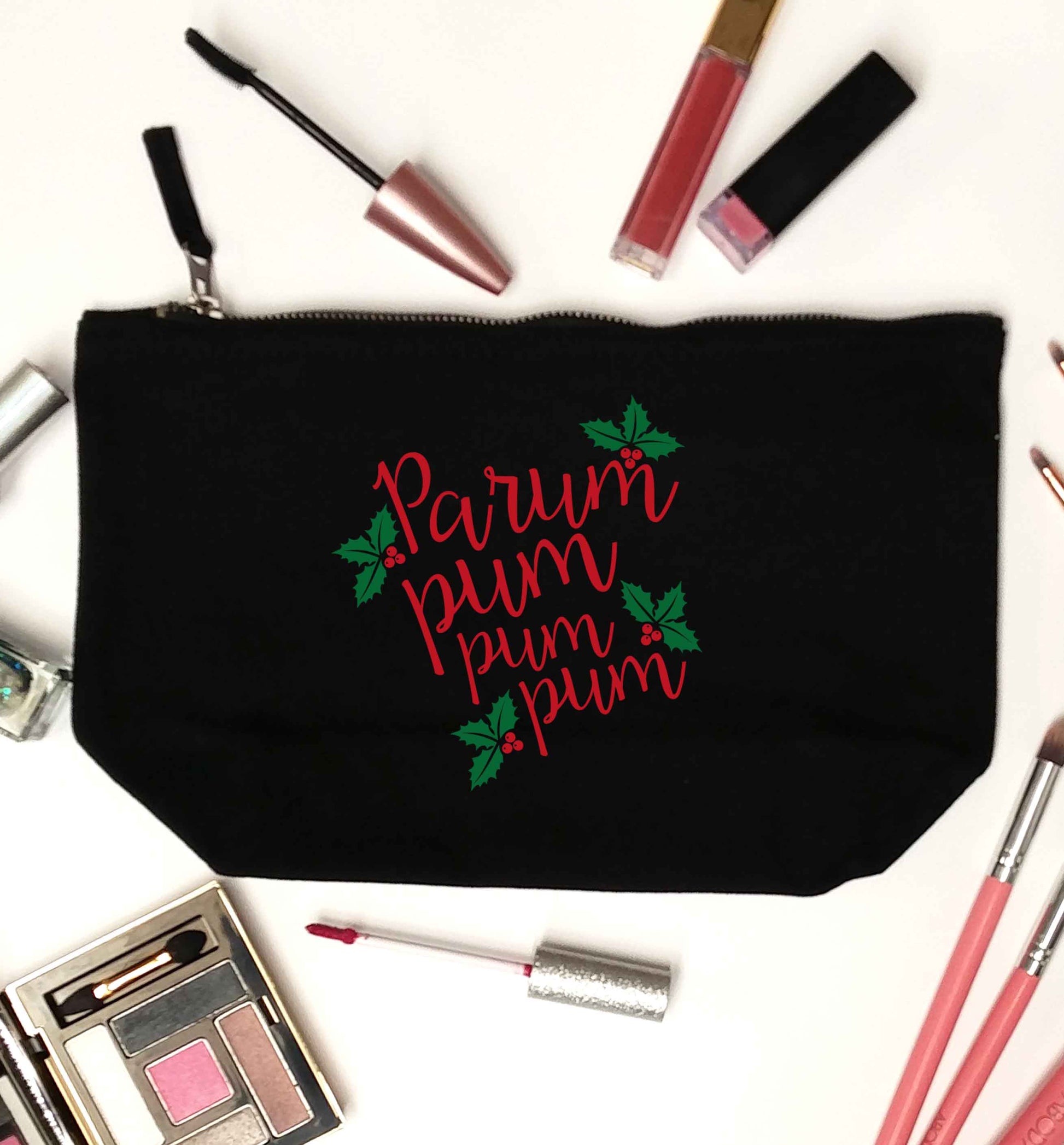 Pa rum pum pum pum black makeup bag