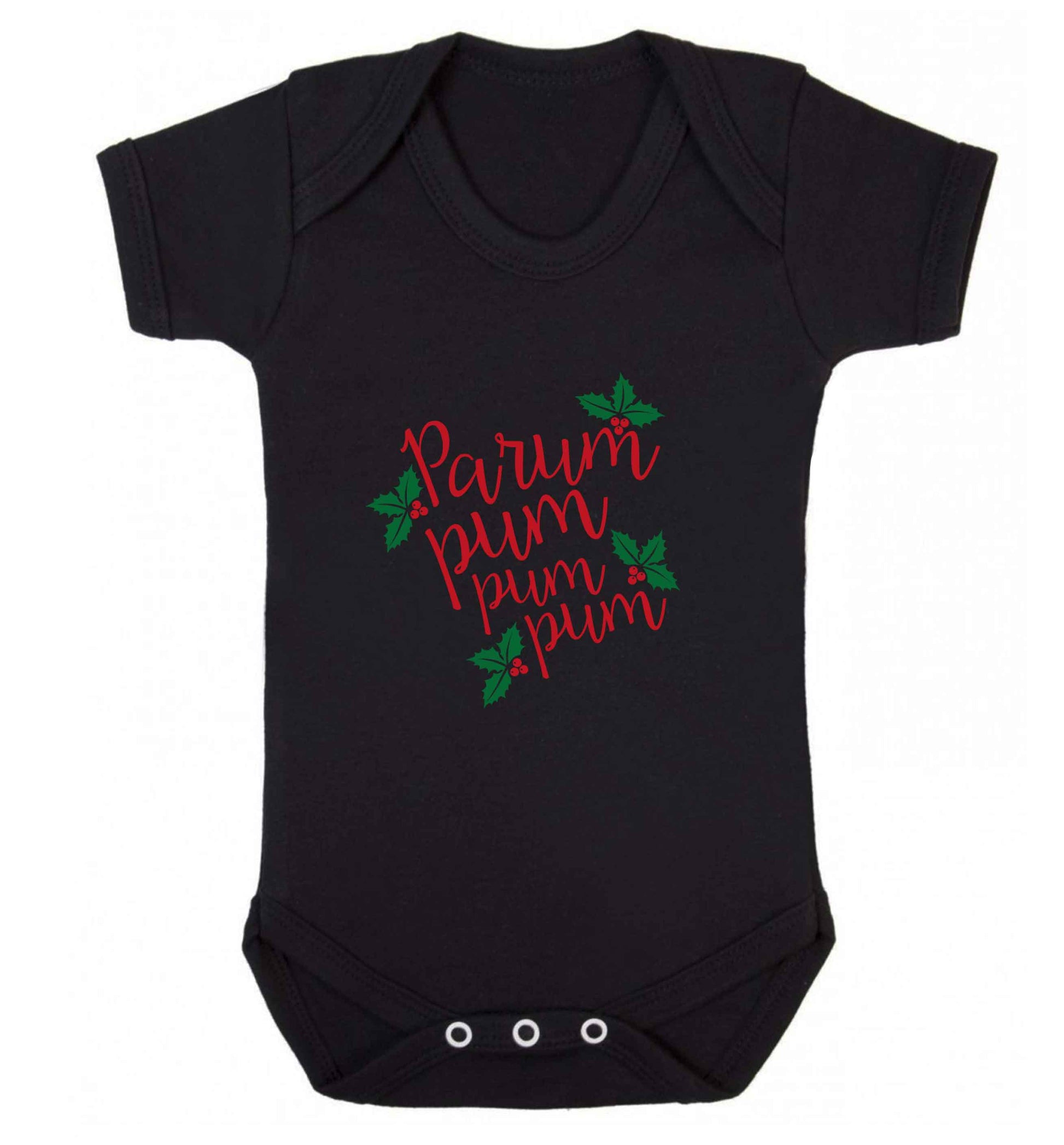 Pa rum pum pum pum baby vest black 18-24 months