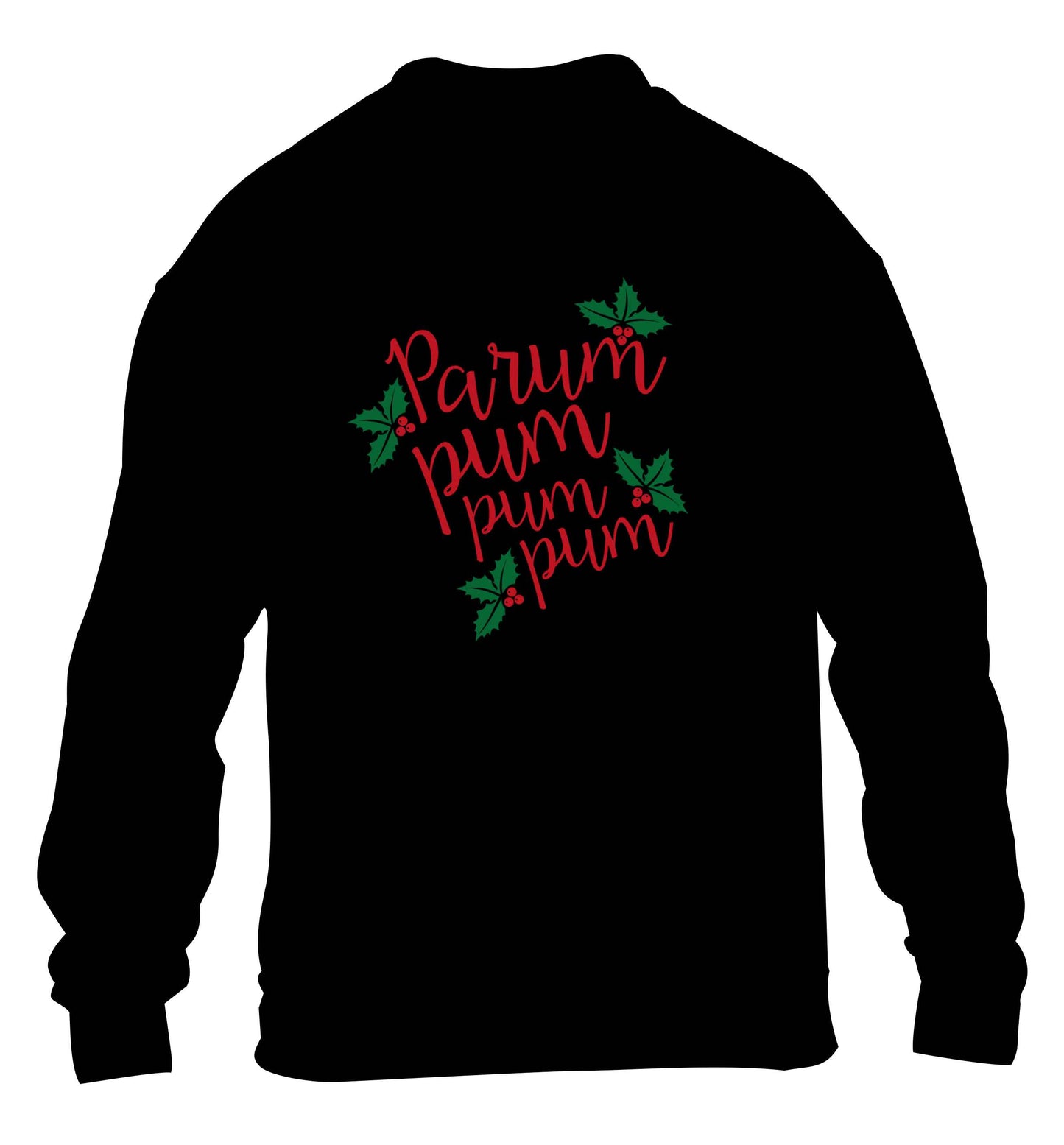 Pa rum pum pum pum children's black sweater 12-13 Years