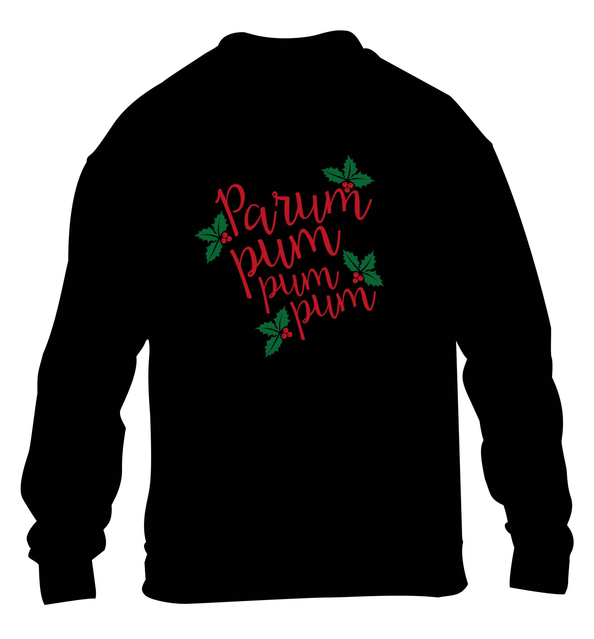 Pa rum pum pum pum children's black sweater 12-13 Years