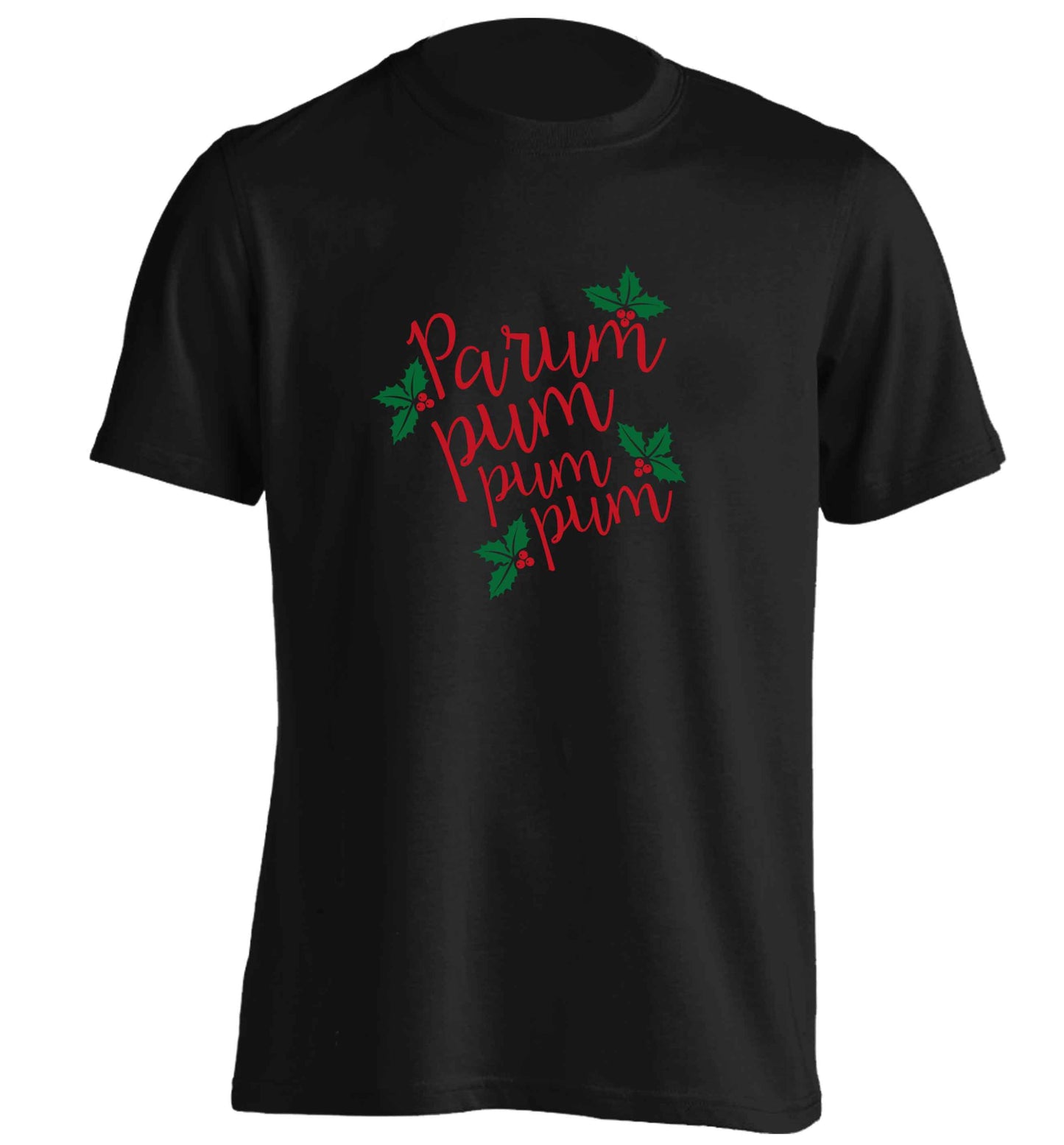 Pa rum pum pum pum adults unisex black Tshirt 2XL
