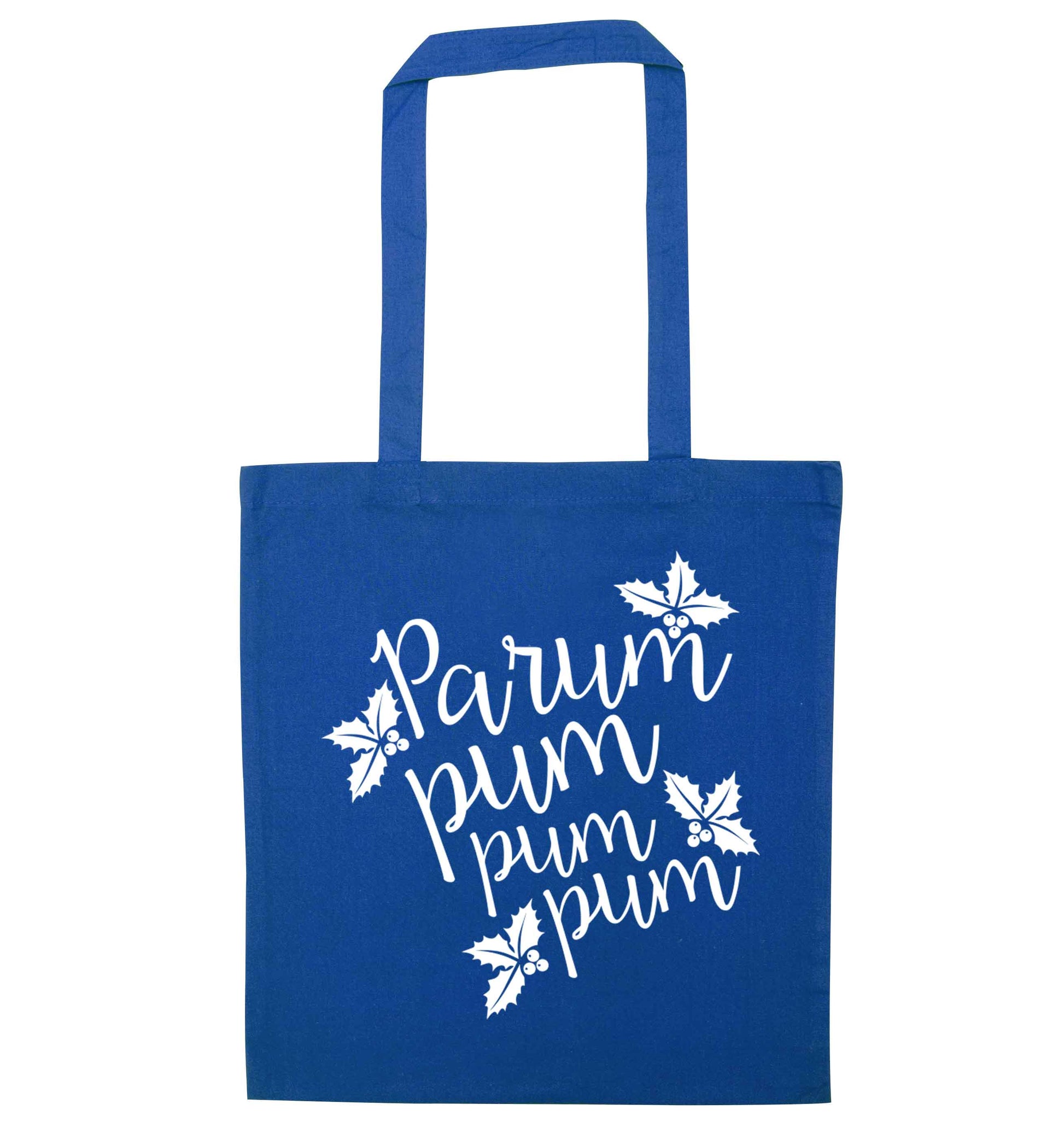 Pa rum pum pum pum blue tote bag