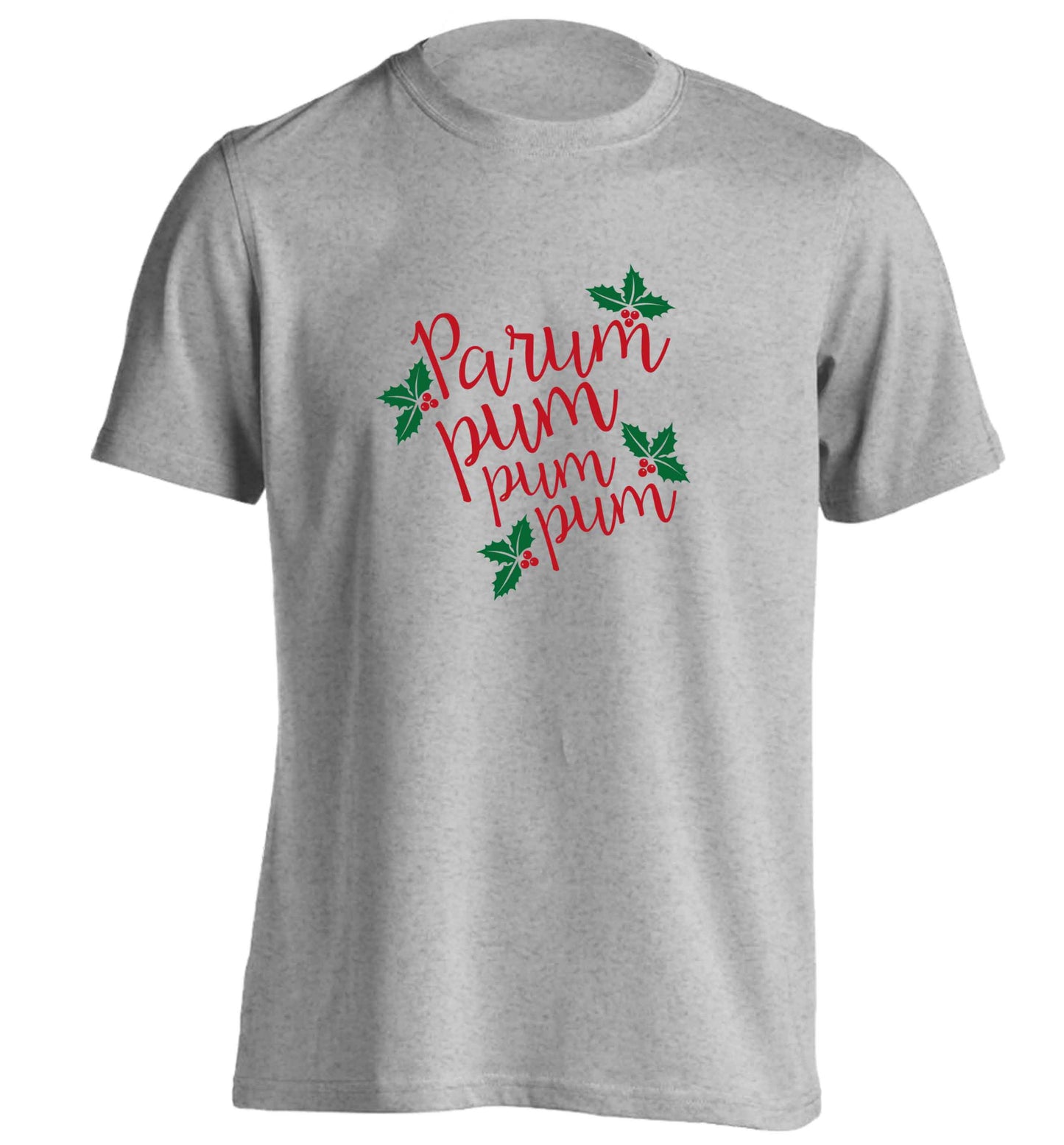 Pa rum pum pum pum adults unisex grey Tshirt 2XL