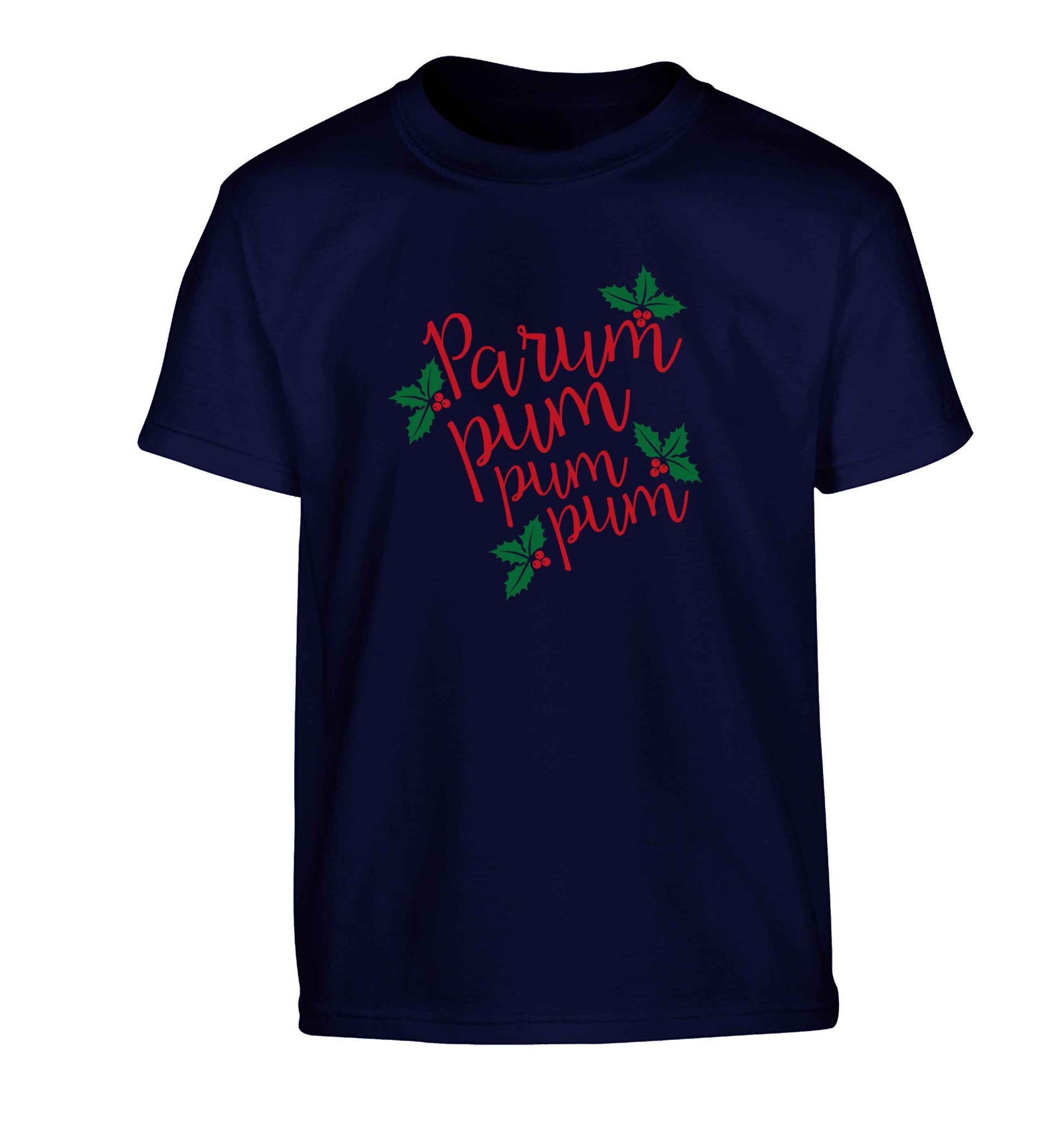 Pa rum pum pum pum Children's navy Tshirt 12-13 Years
