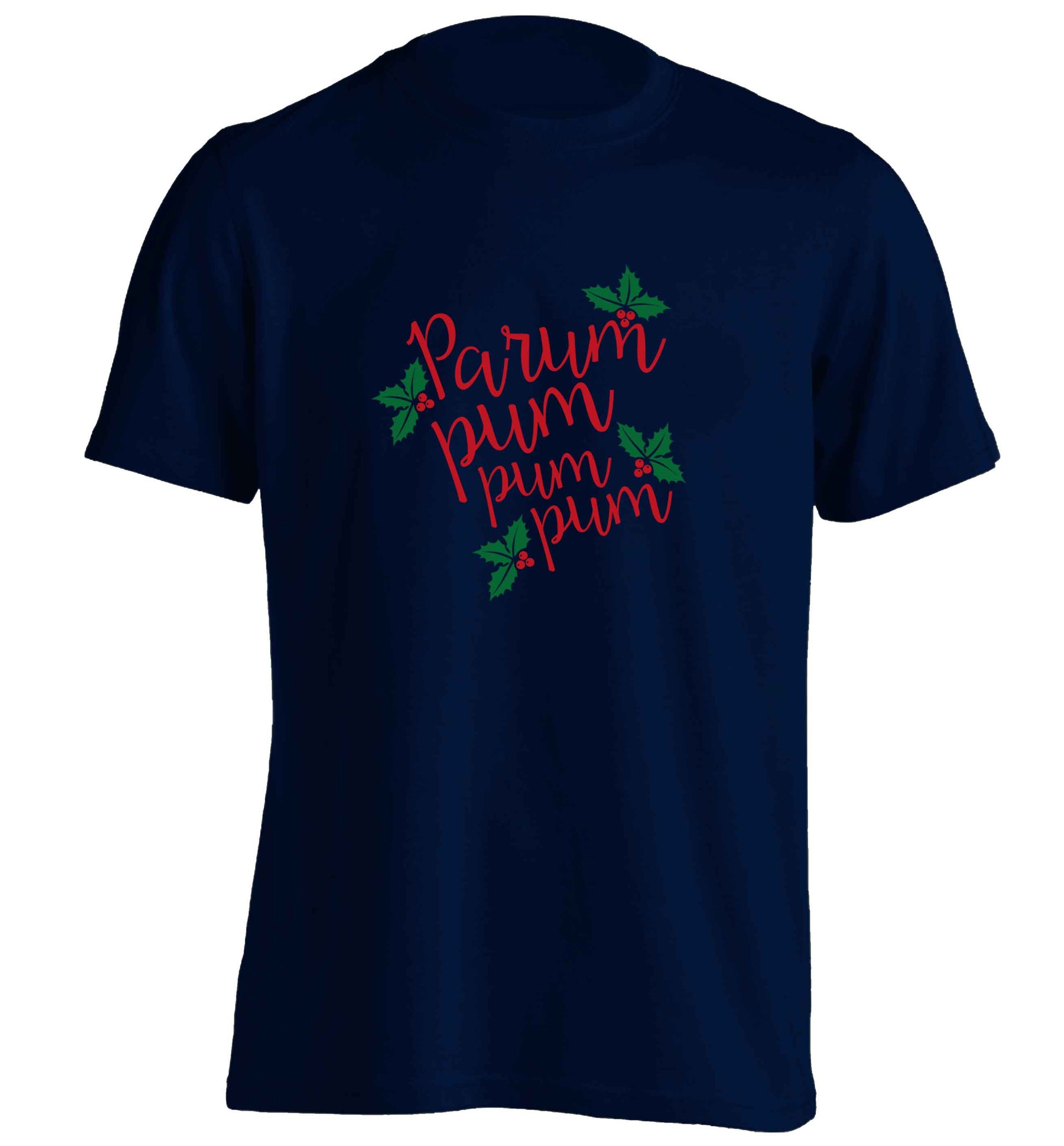 Pa rum pum pum pum adults unisex navy Tshirt 2XL