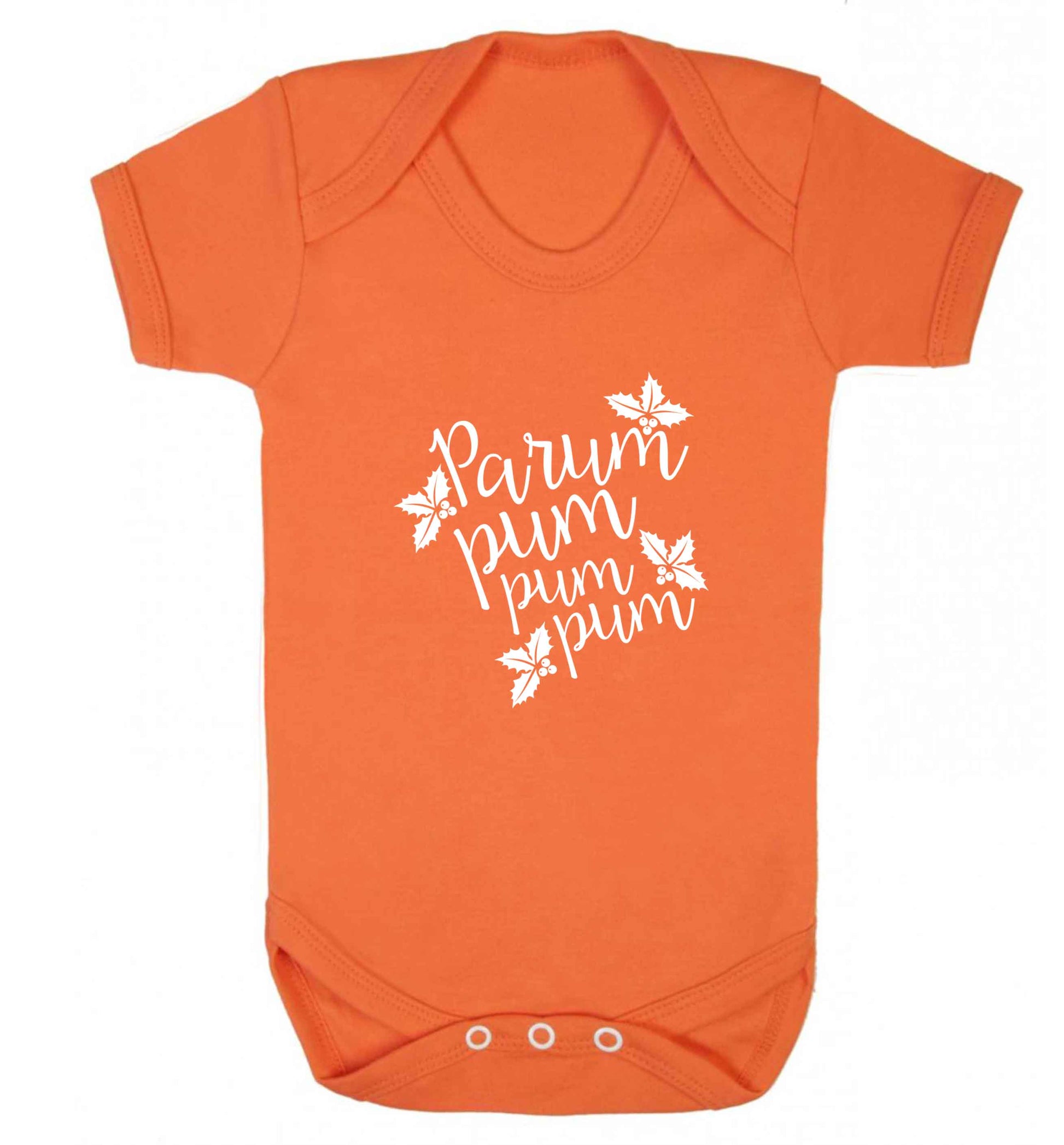 Pa rum pum pum pum baby vest orange 18-24 months