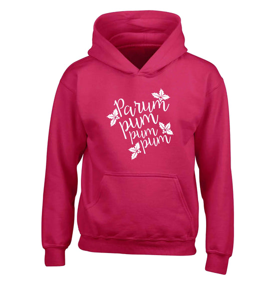 Pa rum pum pum pum children's pink hoodie 12-13 Years