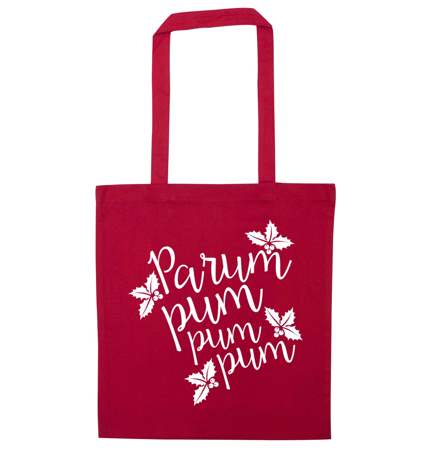 Pa rum pum pum pum red tote bag