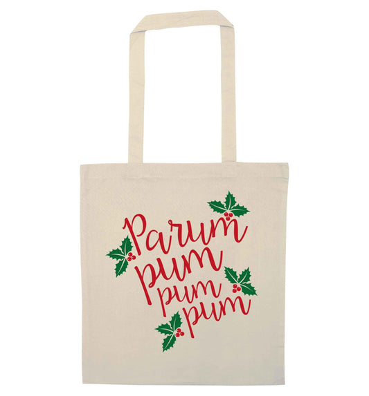 Pa rum pum pum pum natural tote bag
