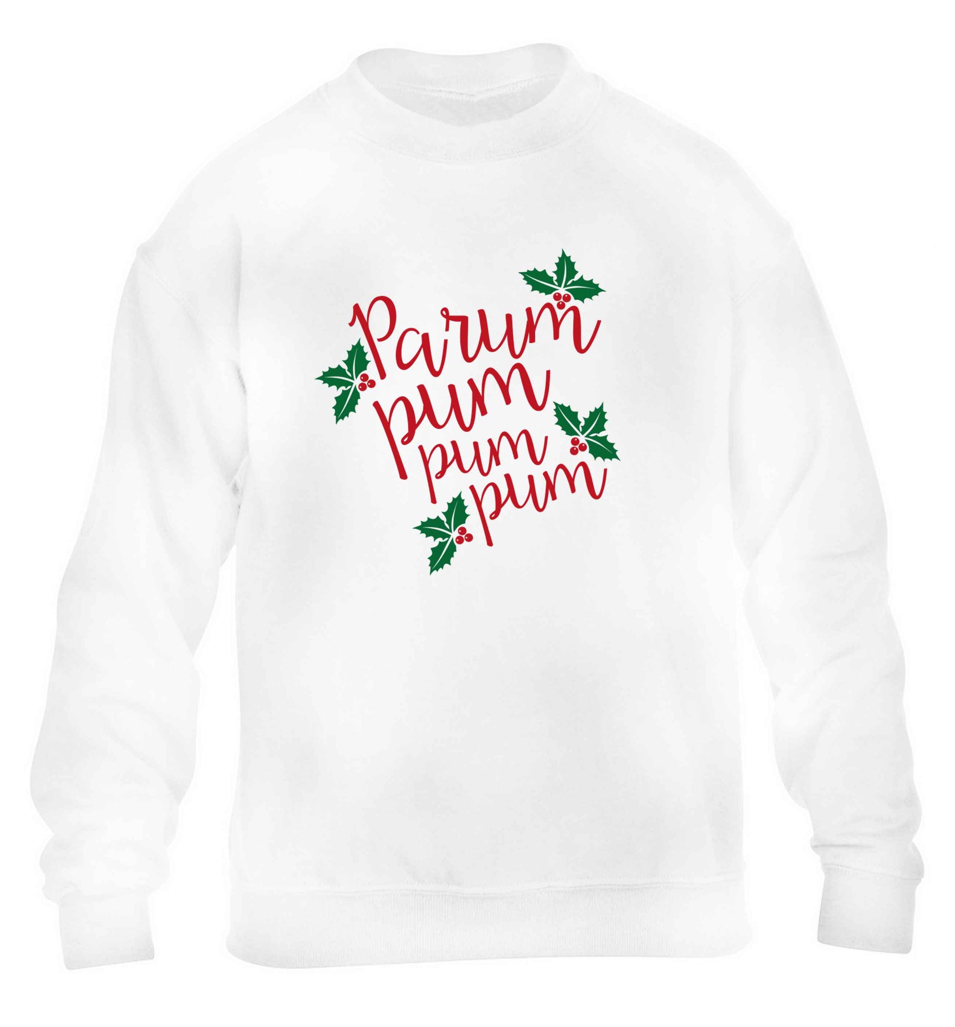 Pa rum pum pum pum children's white sweater 12-13 Years