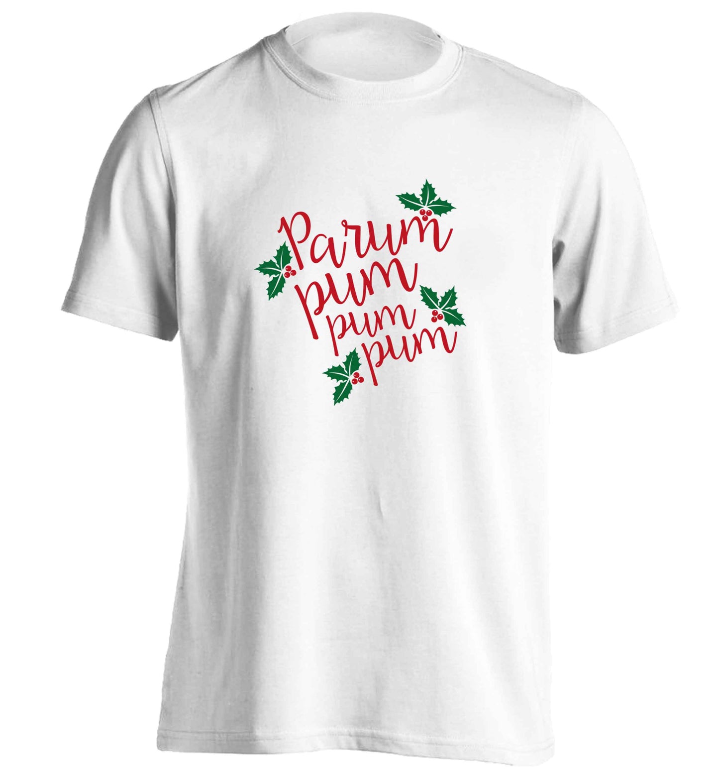 Pa rum pum pum pum adults unisex white Tshirt 2XL