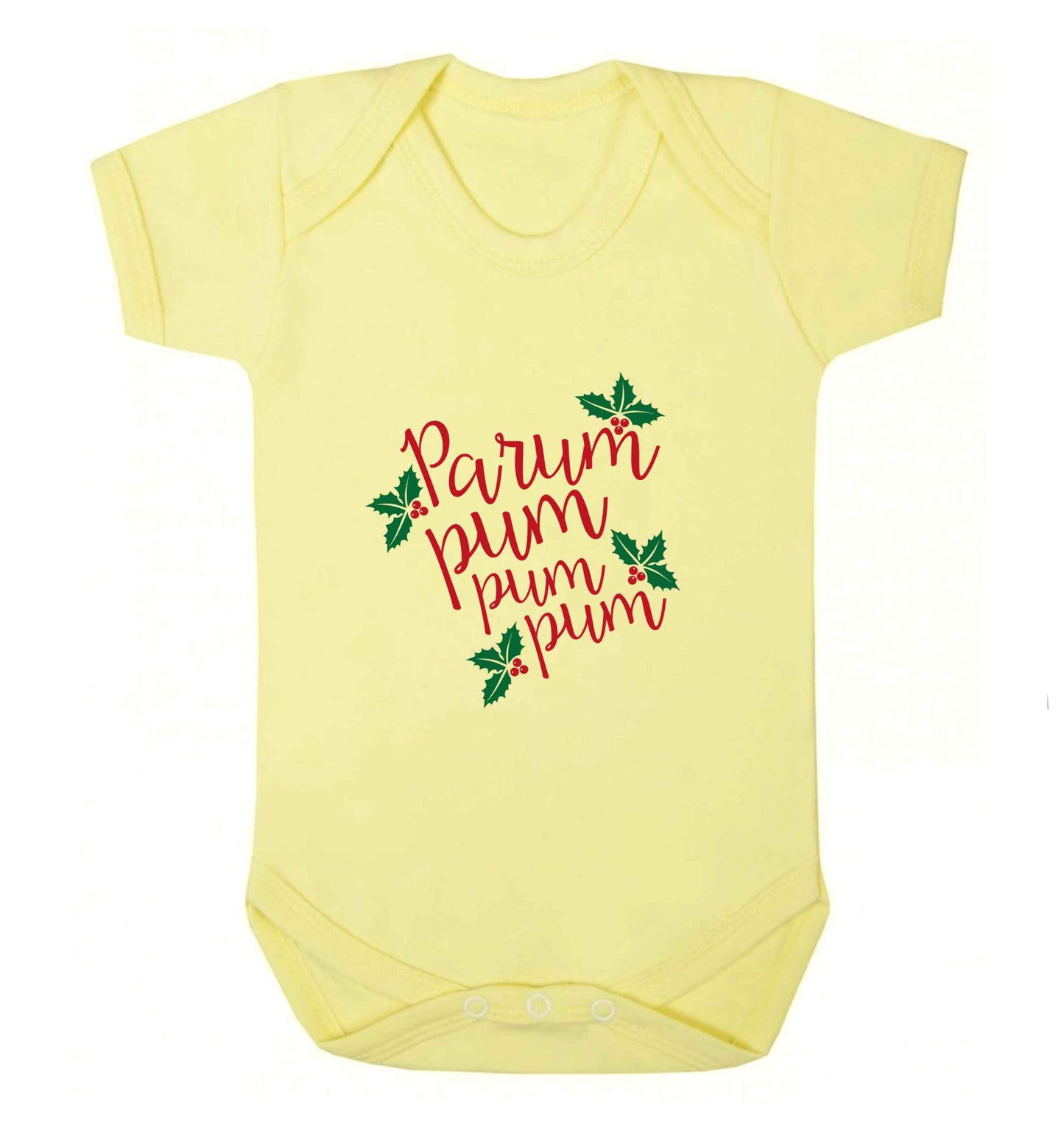 Pa rum pum pum pum baby vest pale yellow 18-24 months