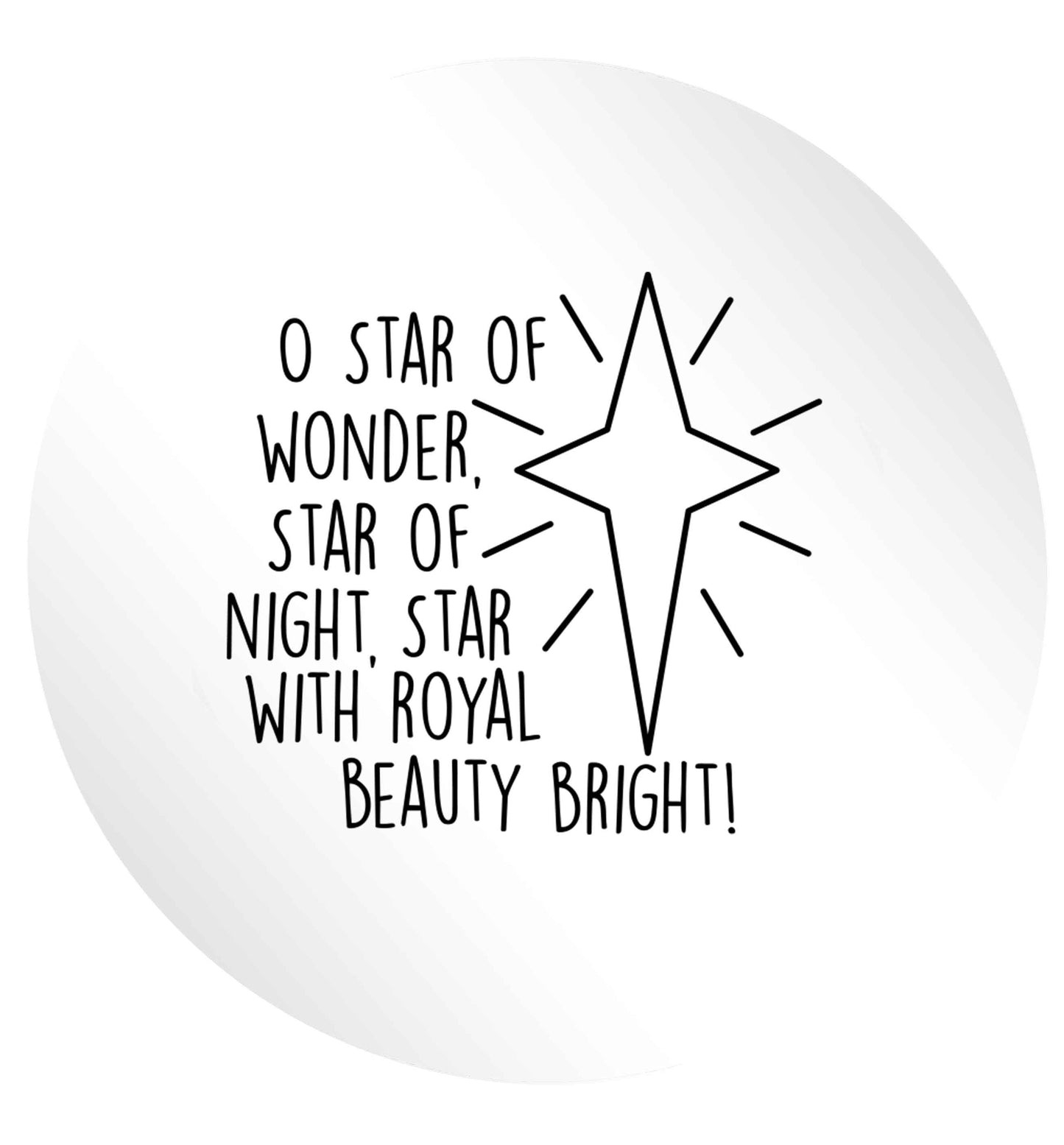 Oh star of wonder star of night, star with royal beauty bright 24 @ 45mm matt circle stickers