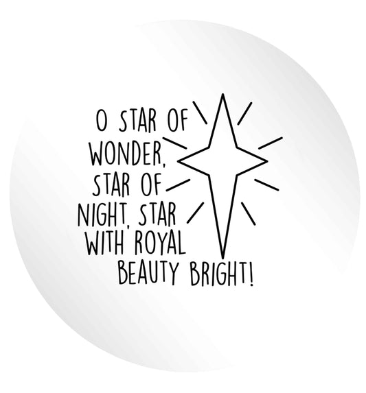 Oh star of wonder star of night, star with royal beauty bright 24 @ 45mm matt circle stickers