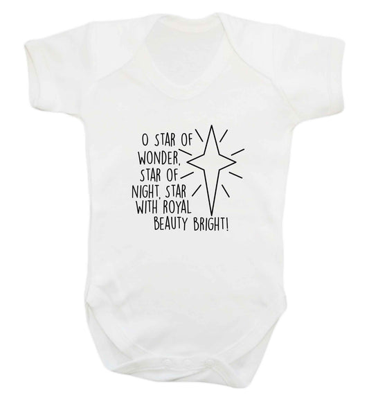 Oh star of wonder star of night, star with royal beauty bright baby vest white 18-24 months