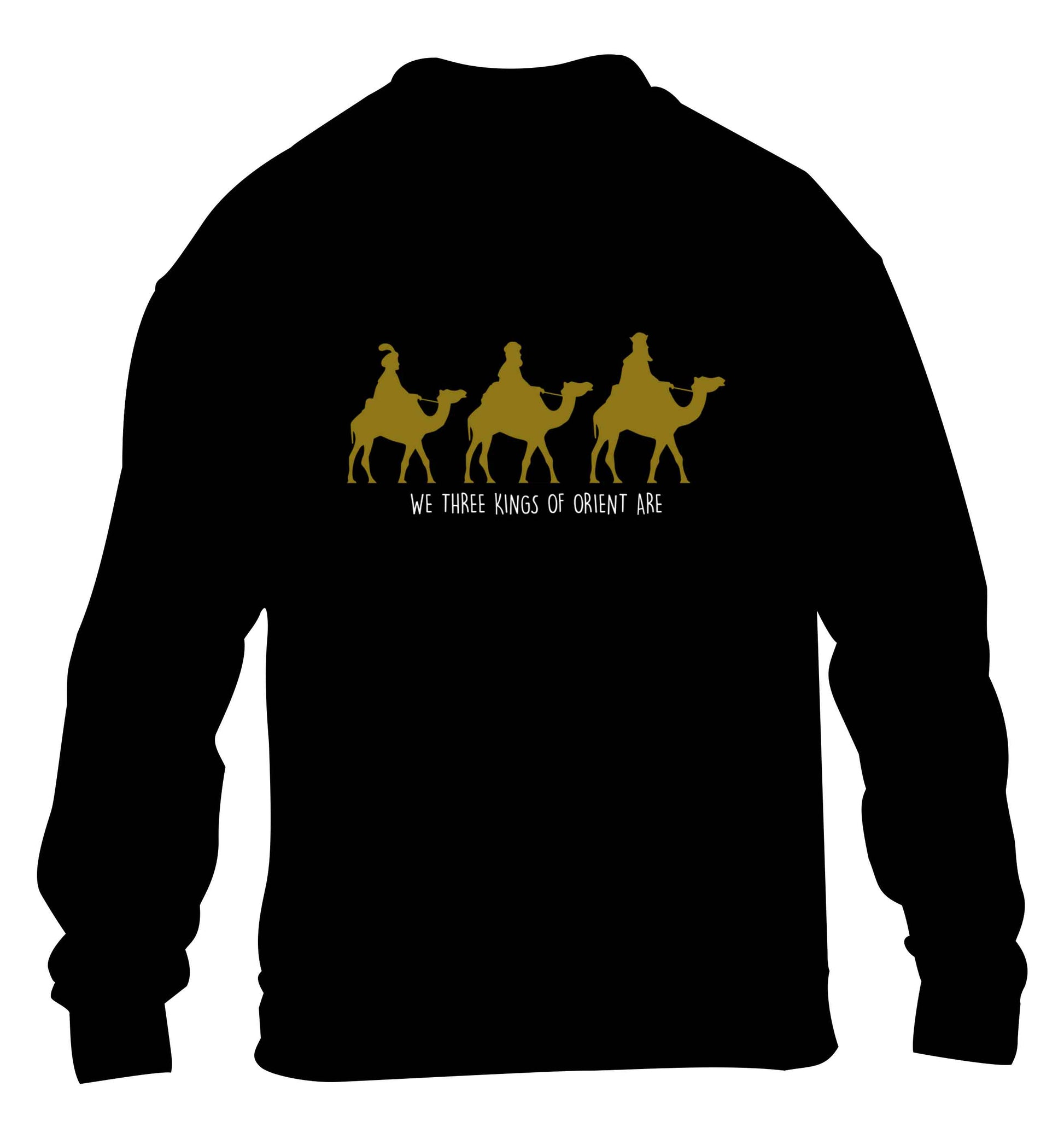 We three kings of orient are children's black sweater 12-13 Years