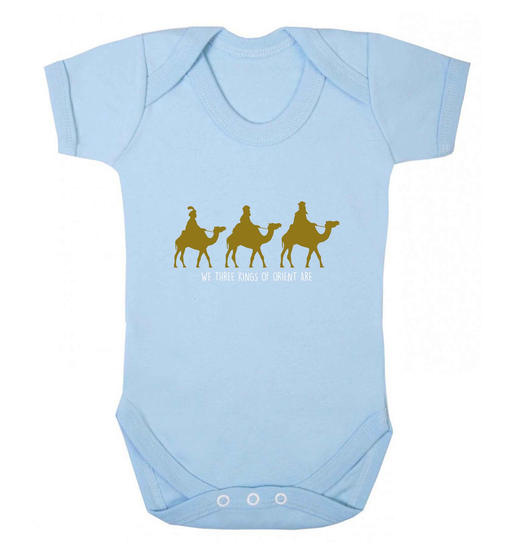 We three kings of orient are baby vest pale blue 18-24 months