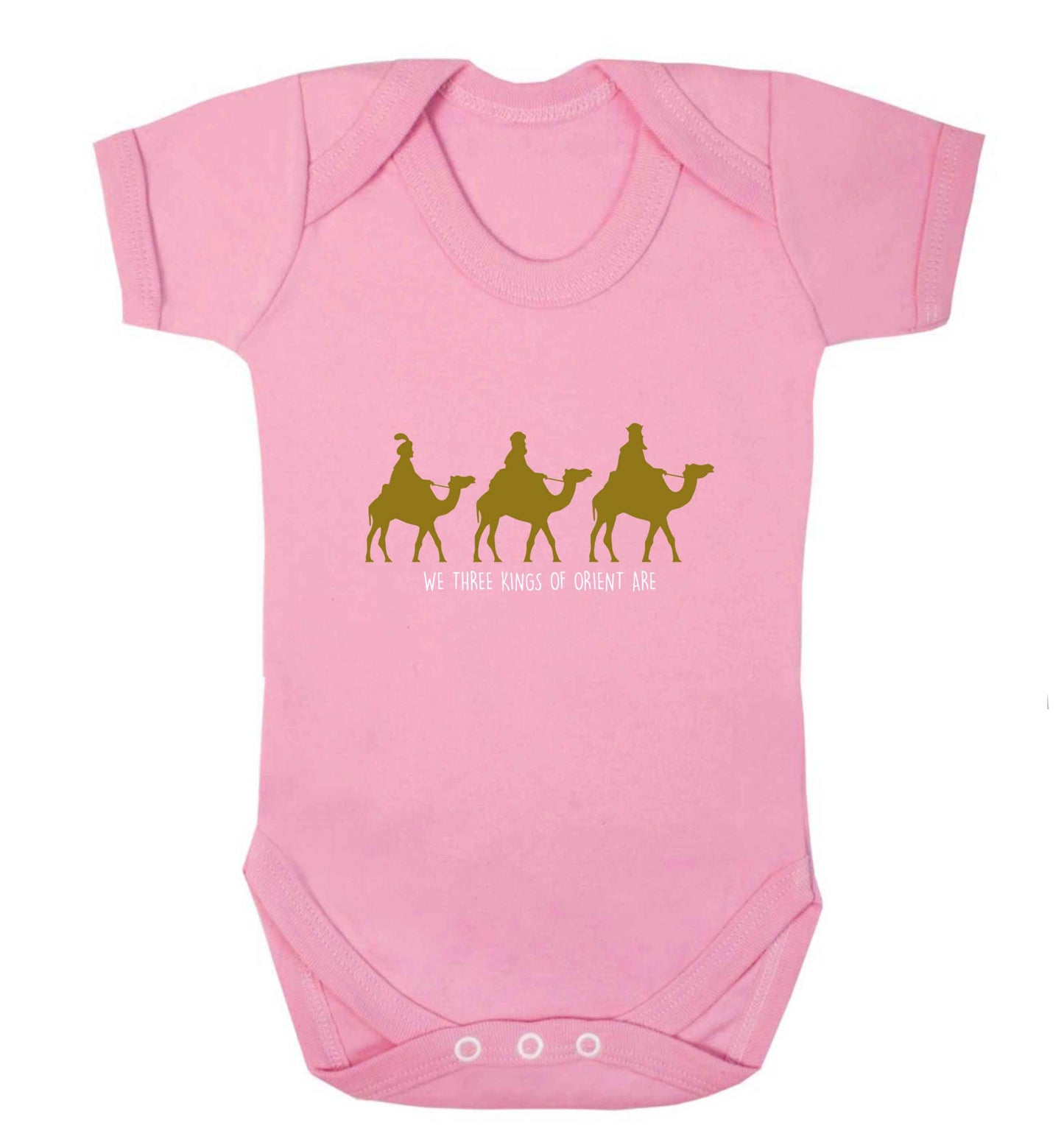 We three kings of orient are baby vest pale pink 18-24 months