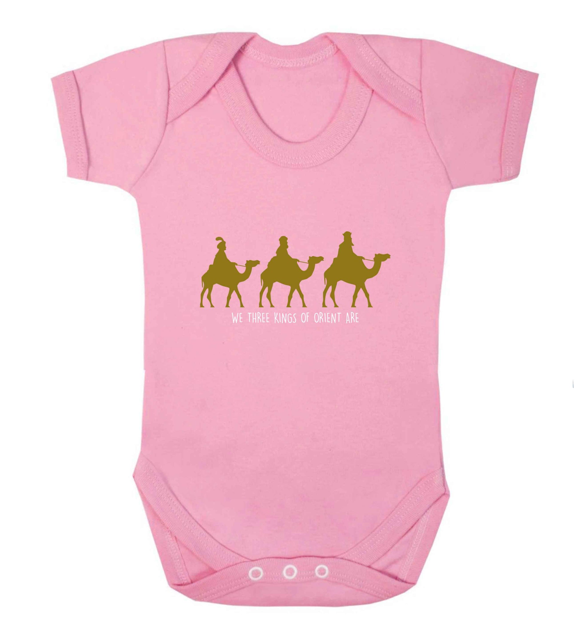 We three kings of orient are baby vest pale pink 18-24 months