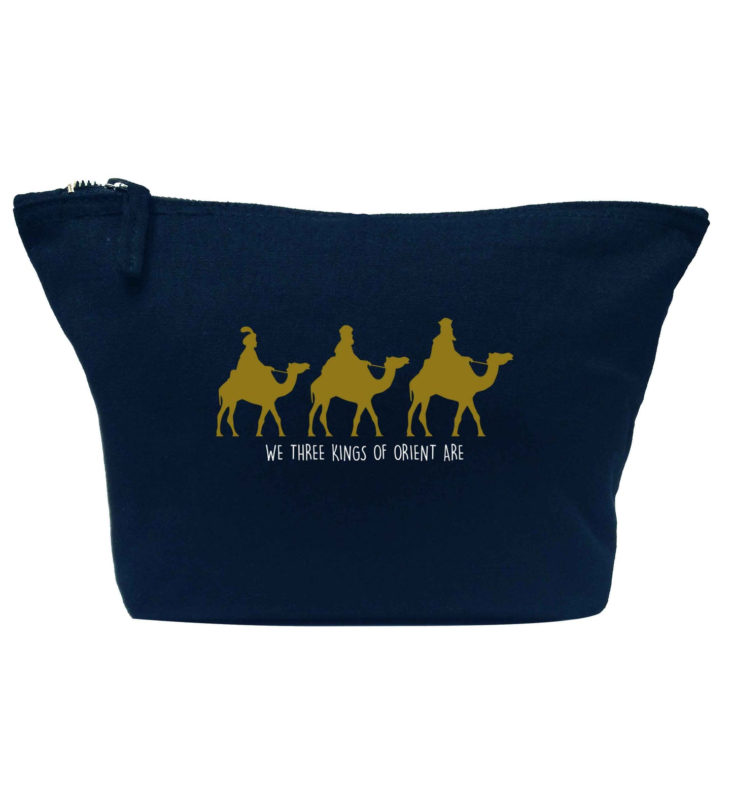 We three kings of orient are navy makeup bag