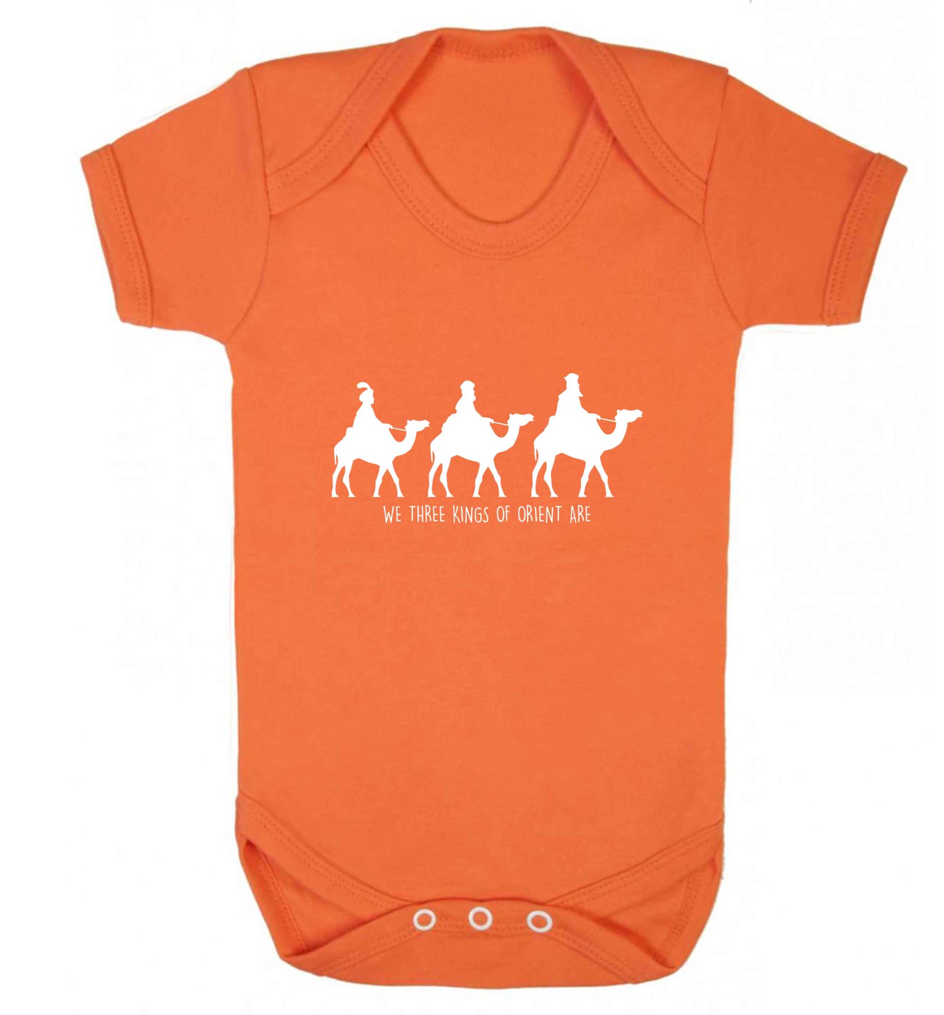 We three kings of orient are baby vest orange 18-24 months