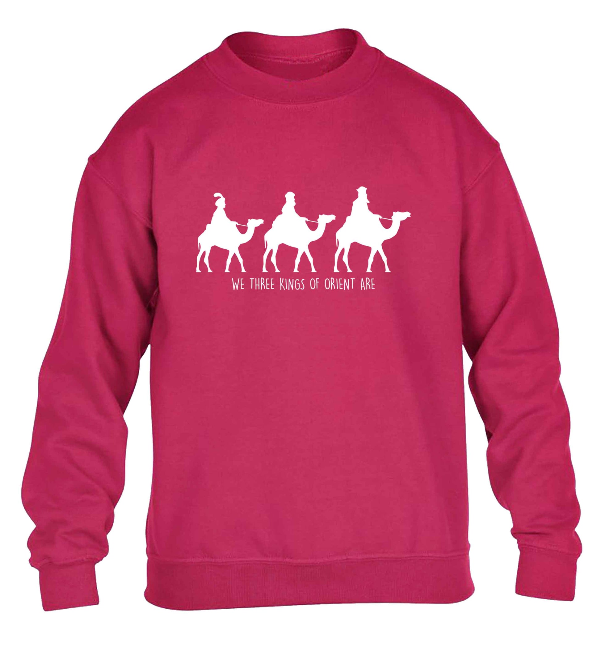 We three kings of orient are children's pink sweater 12-13 Years